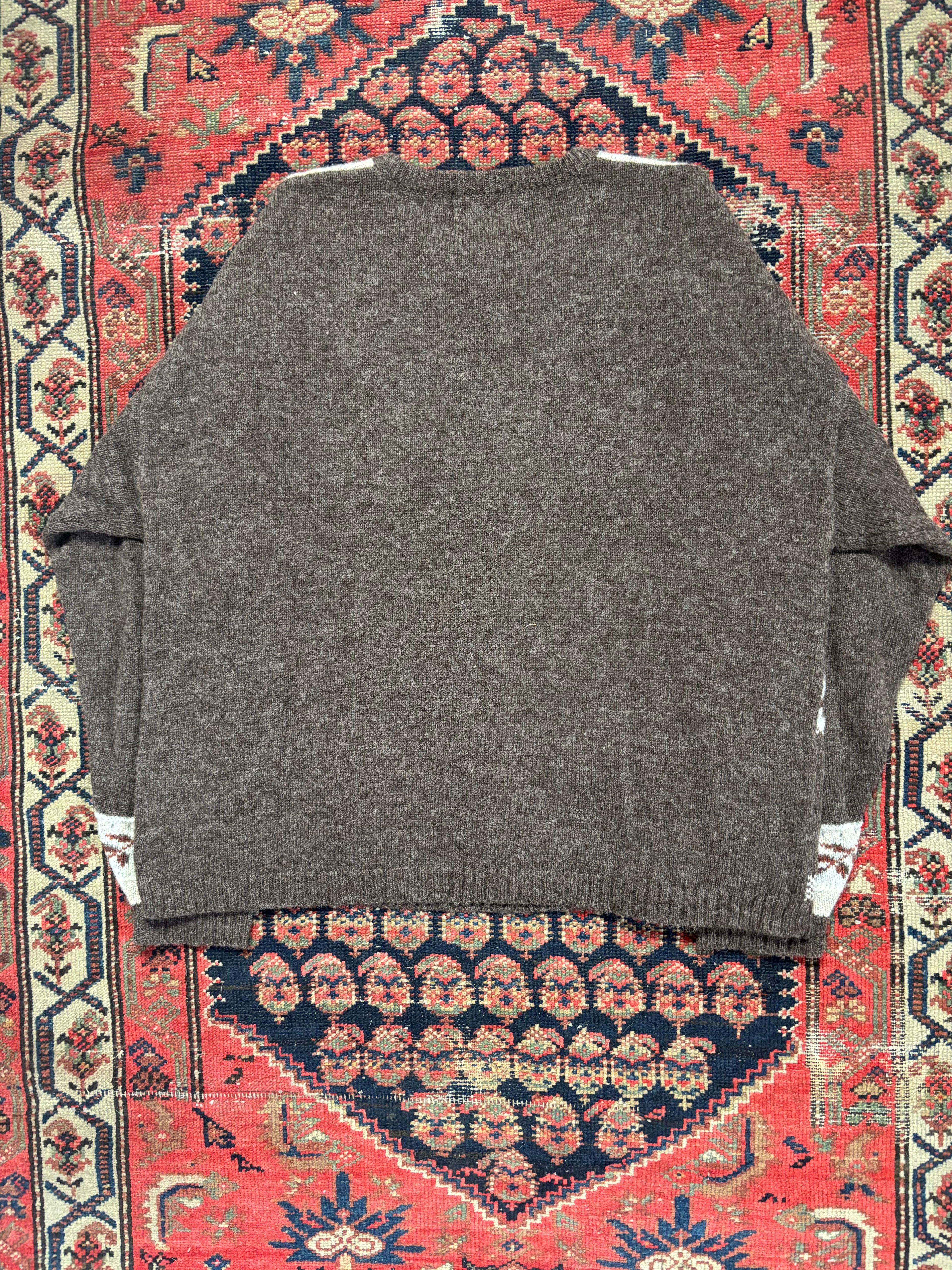VINTAGE WOOLRICH BROWN AND GREY SHEEP KNIT SIZE XL