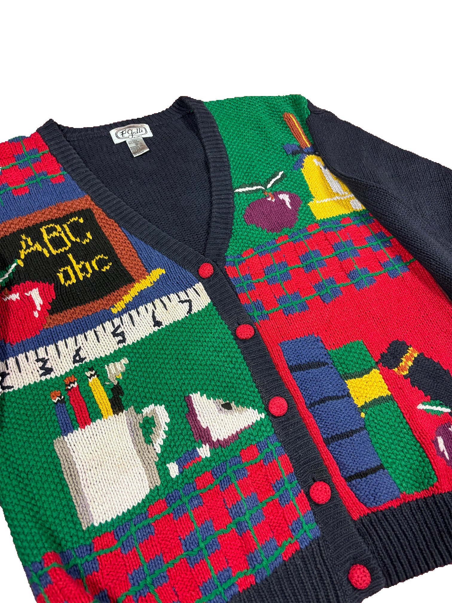 VINTAGE SCHOOL KNIT CARDIGAN SIZE MEDIUM