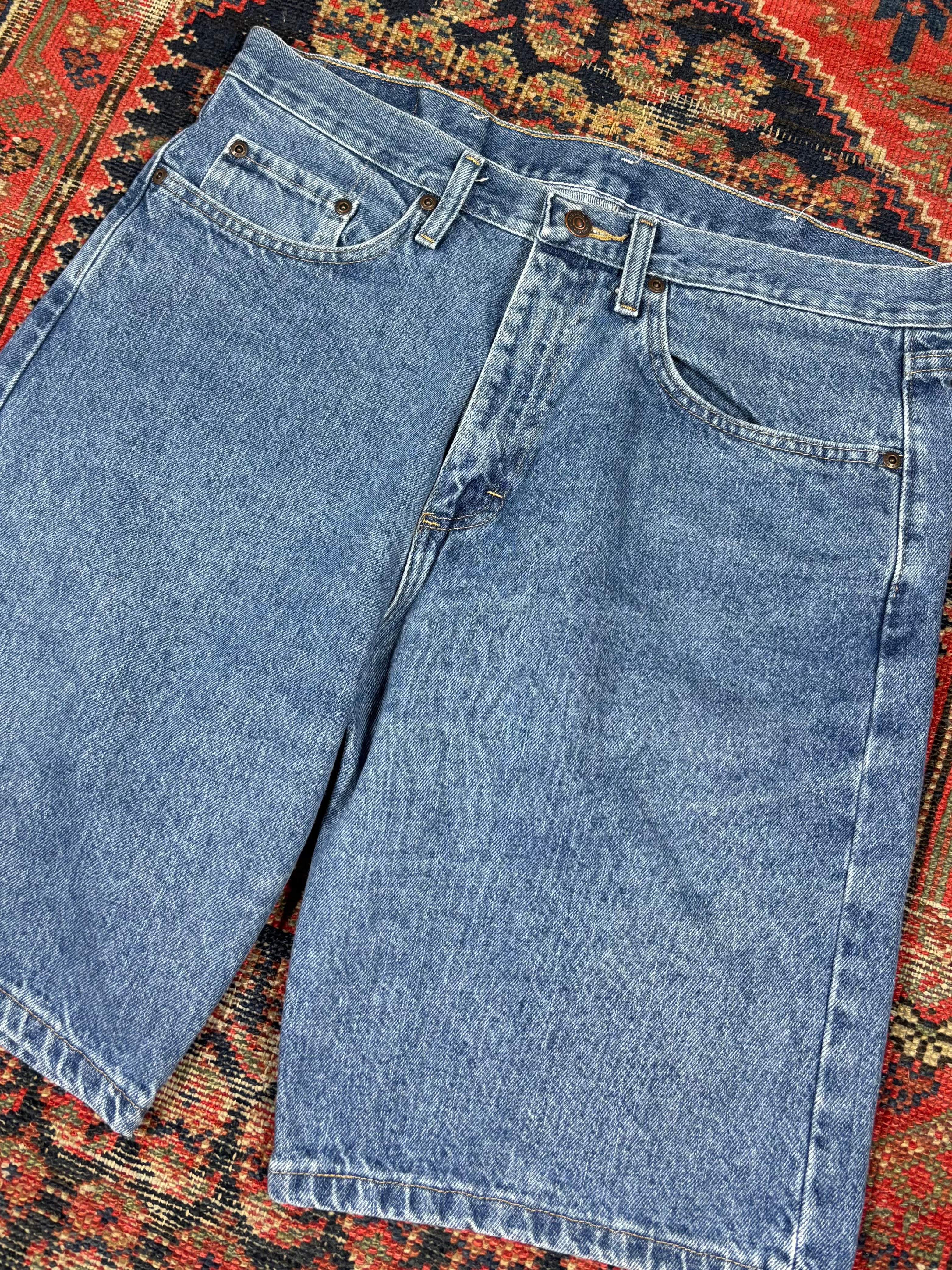 VINTAGE WRANGLER BAGGIE JORTS W/34