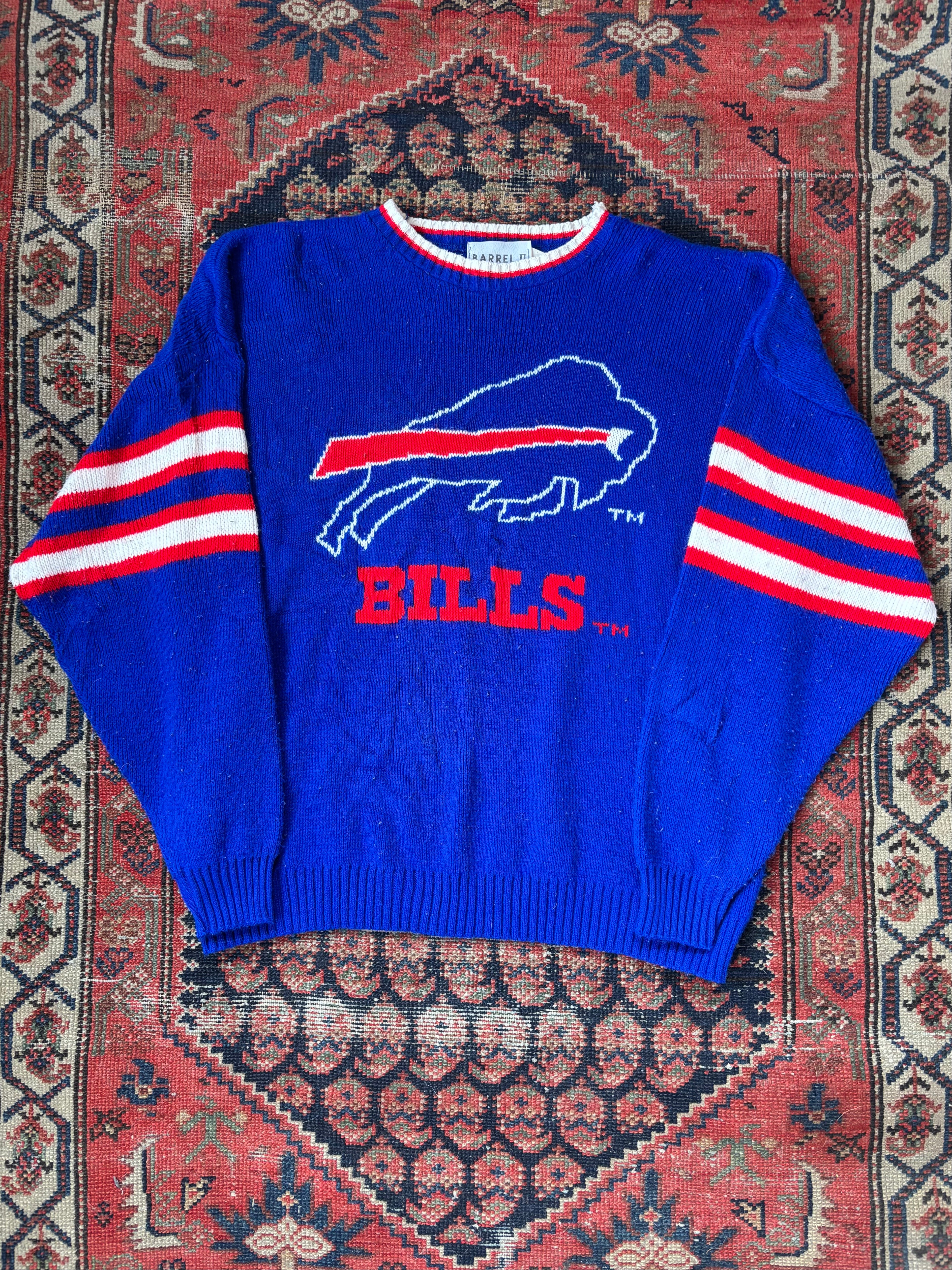 VINTAGE BUFFALO BILLS KNIT SWEATER SIZE MEDIUM