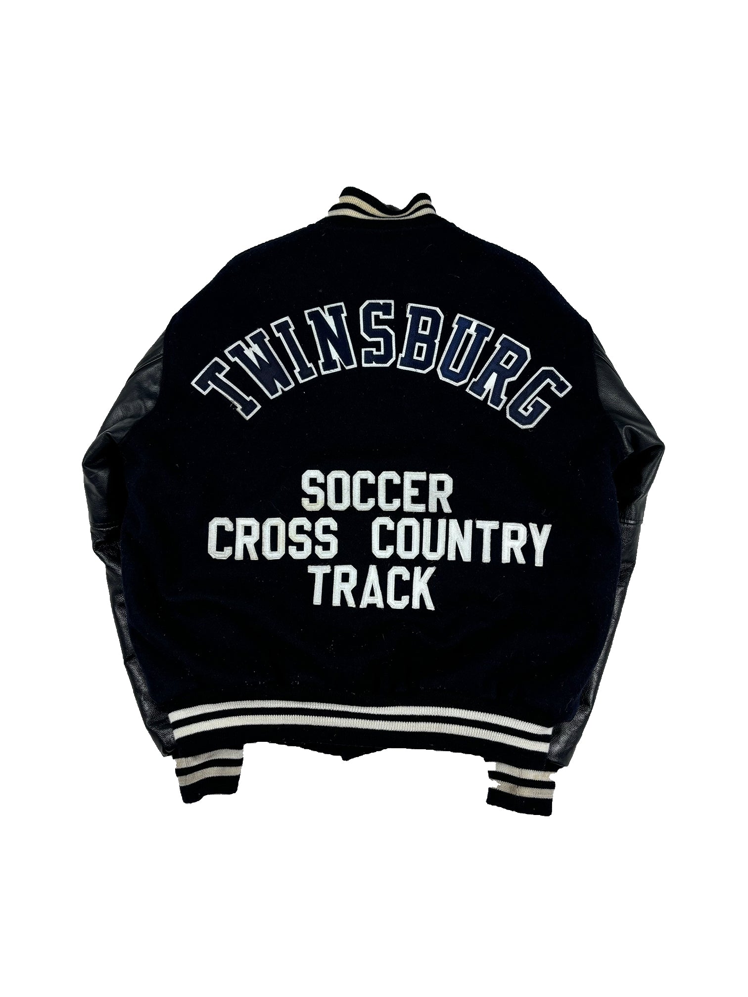 DARK NAVY BLUE TWINSBURG VARSITY JACKET SIZE MEDIUM