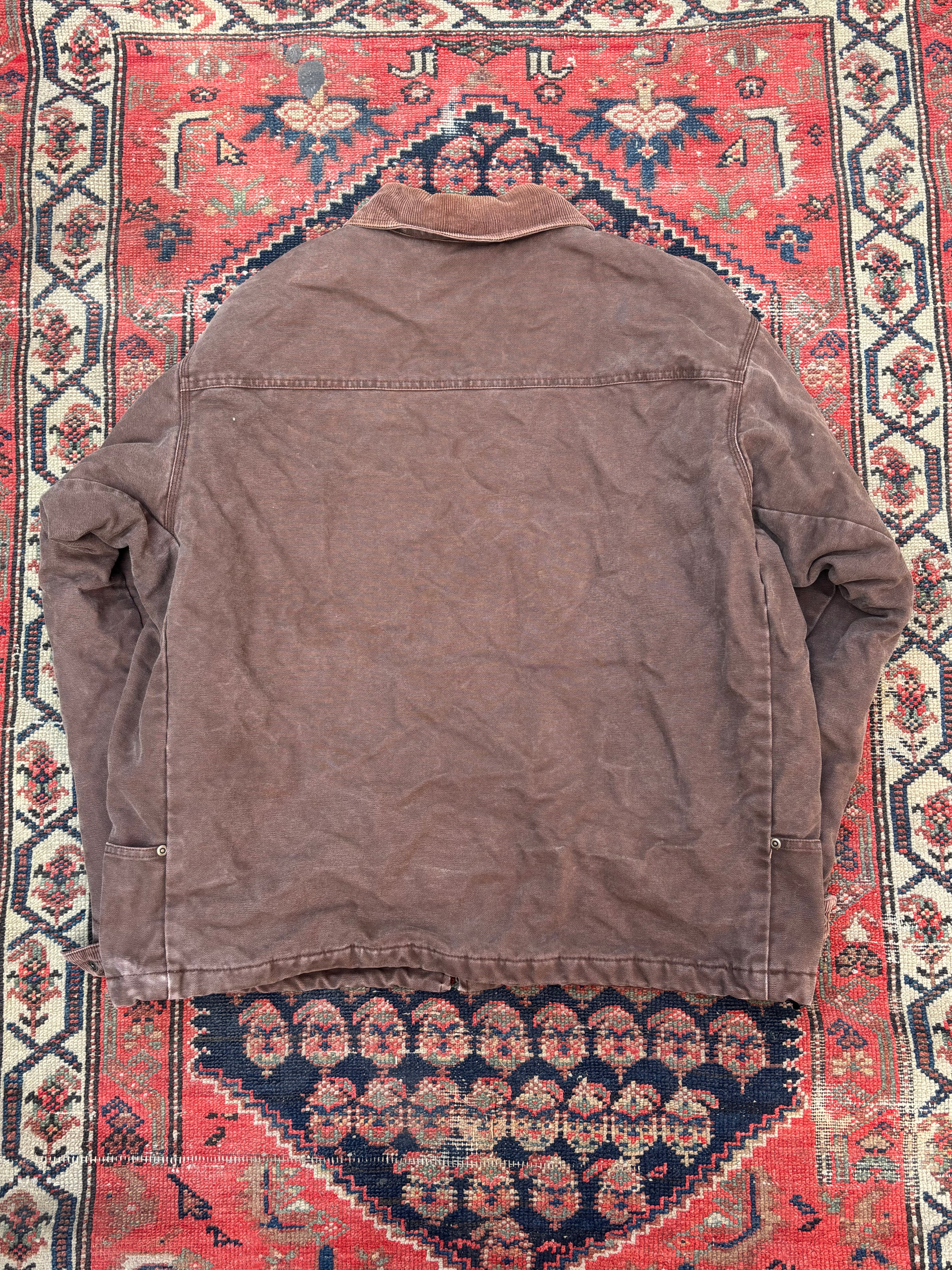 VINTAGE BROWN ‘safTbak’ CANVA JACKET SIZE LARGE