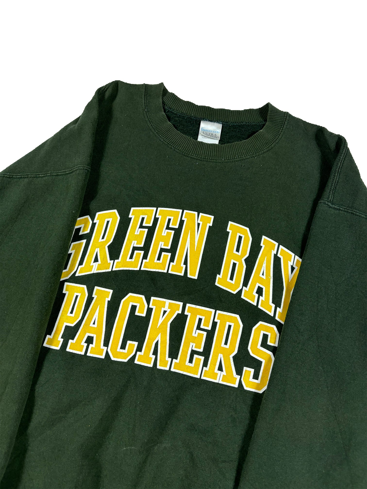 VINTAGE DARK GREEN “PACKERS” CREWNECK SIZE LARGE