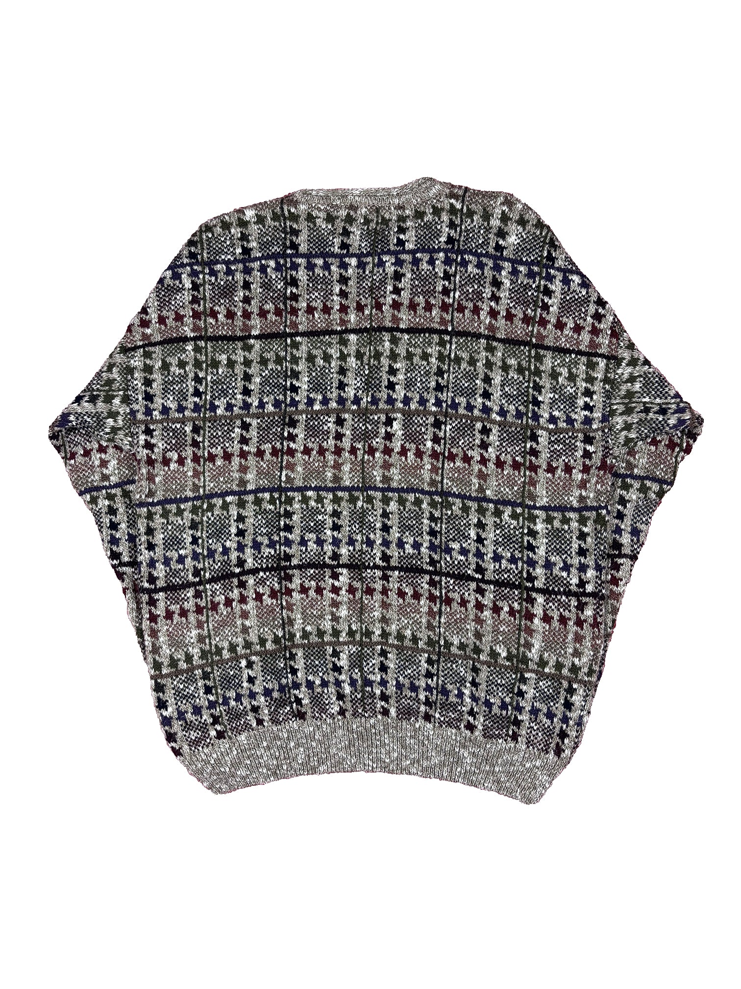 VINTAGE GREY MULTICOLOUR LIZ KNIT SIZE LARGE