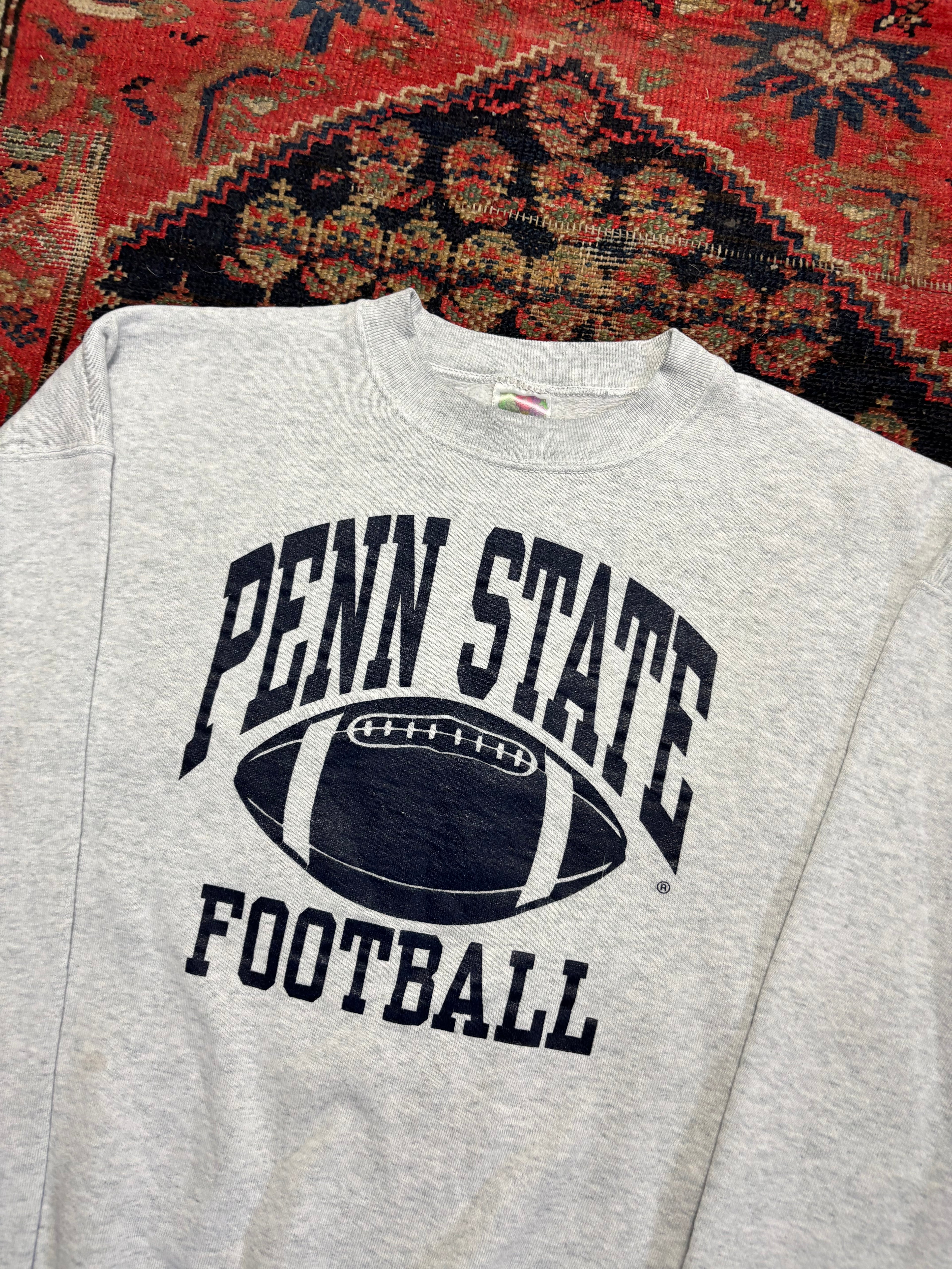 VINTAGE GREY PENN STATE FOOTBALL CREWNECK SIZE XL