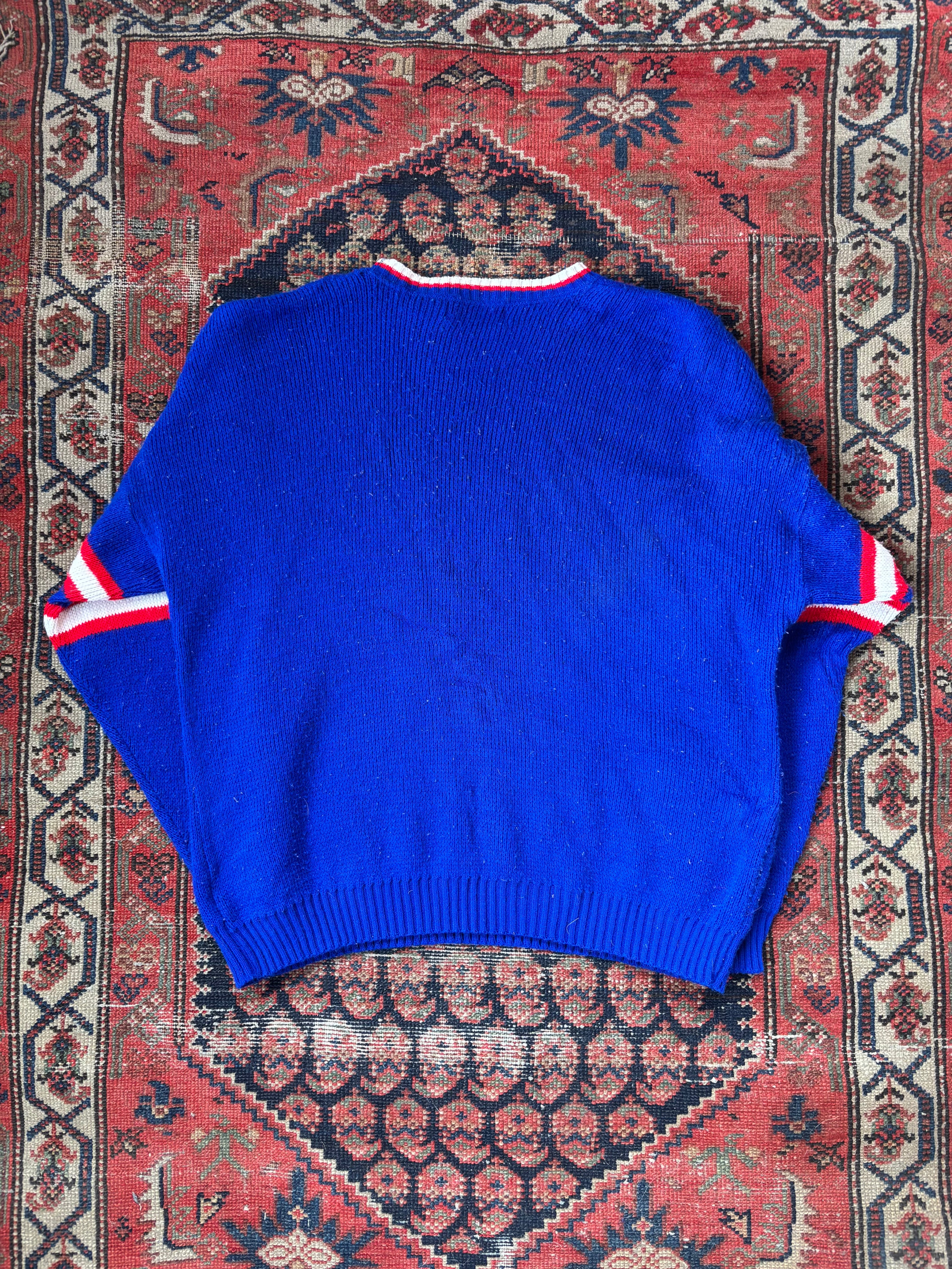 VINTAGE BUFFALO BILLS KNIT SWEATER SIZE MEDIUM