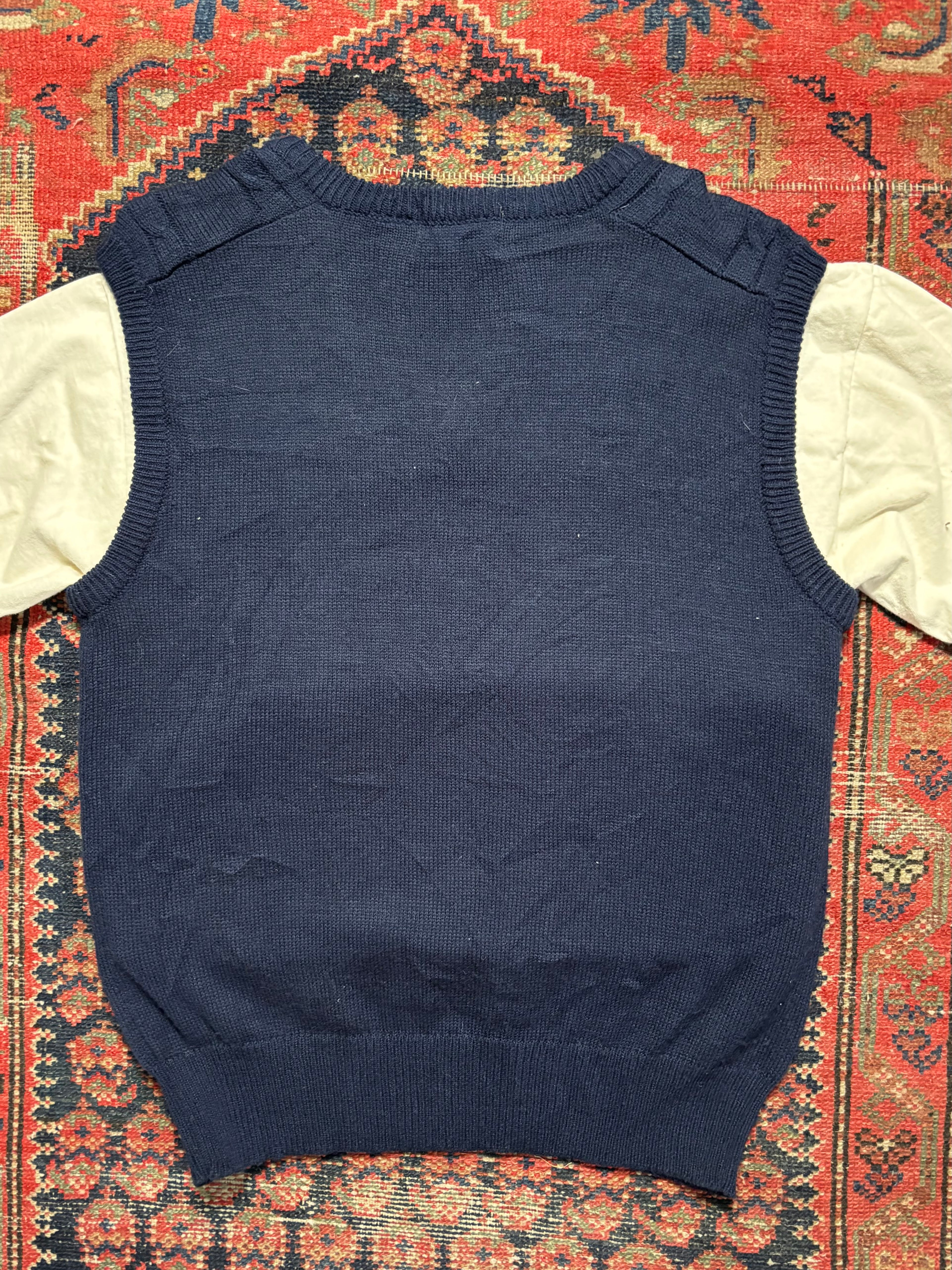 VINTAGE NAVY “KINGSPORT” KNIT VEST SIZE LARGE