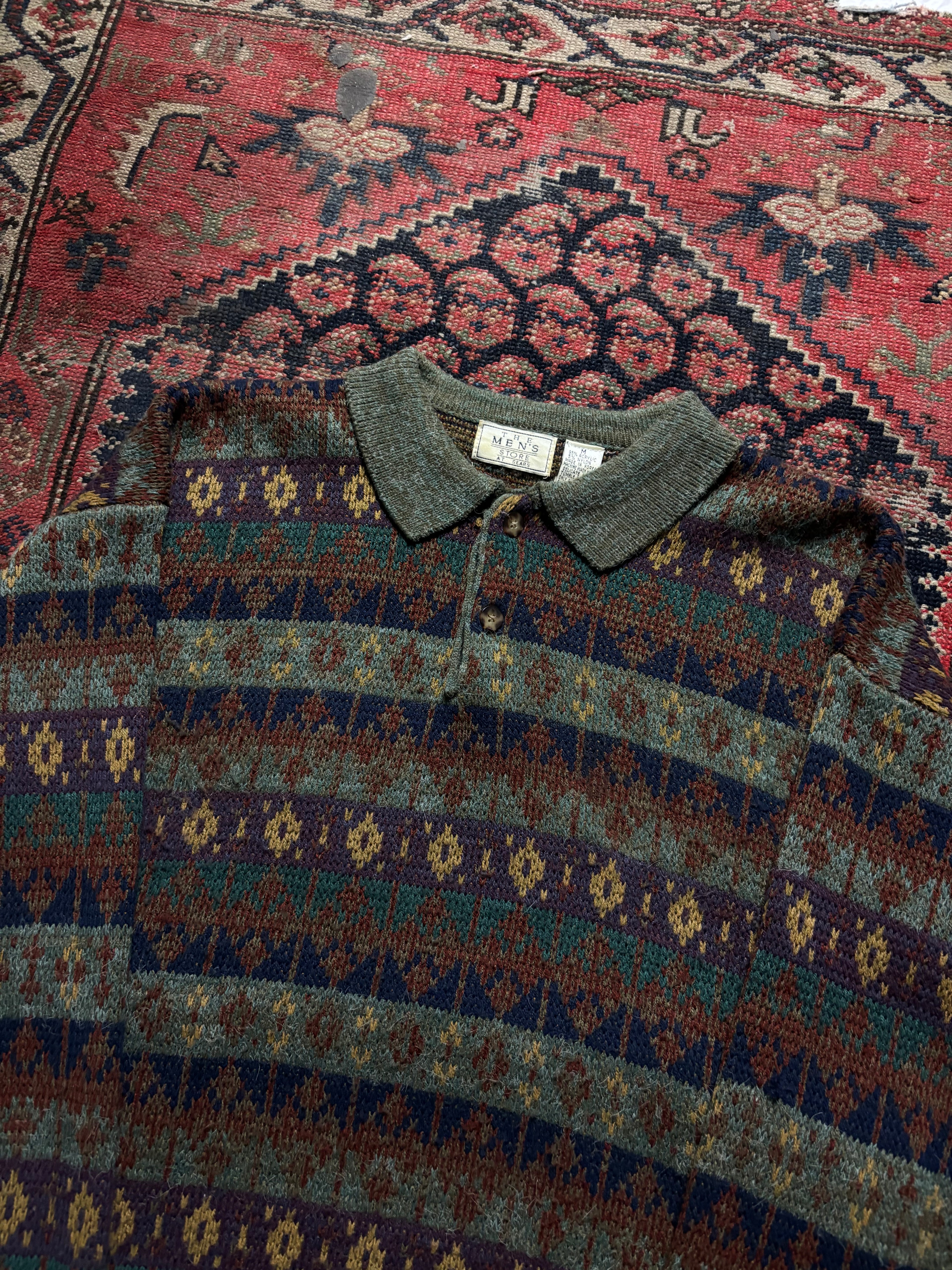 VINTAGE PATTERN COLLAED SEARS KNIT SIZE MEDIUM