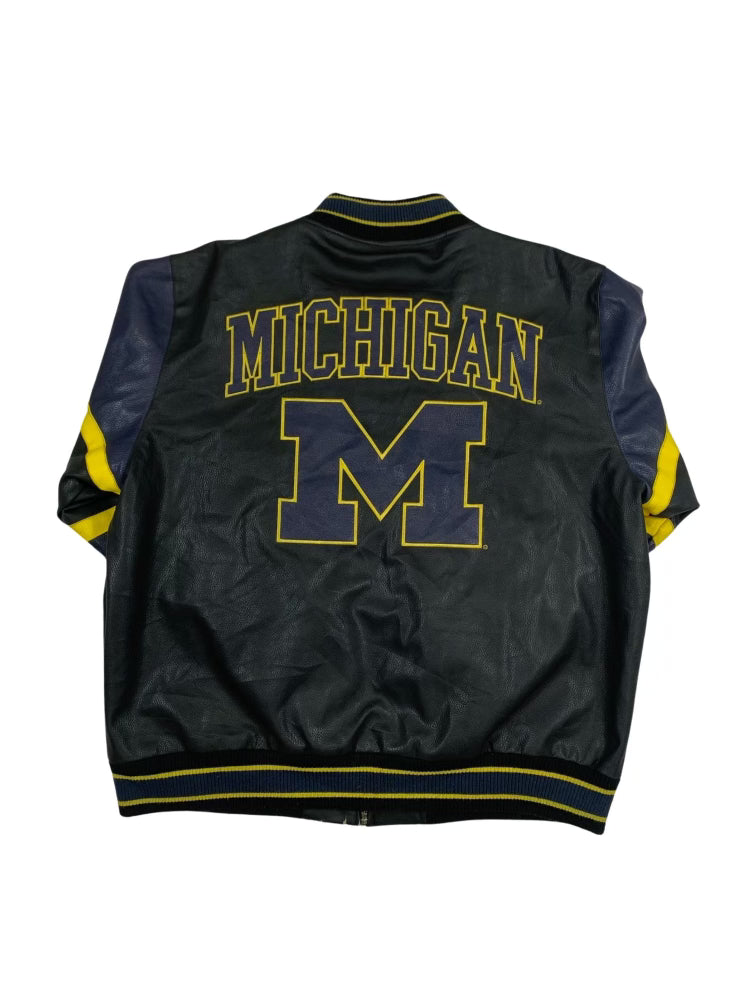 VINTAGE MICHIGAN LEATHER JACKET SIZE X-LARGE