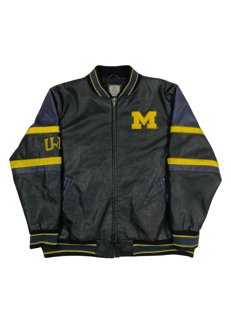 VINTAGE MICHIGAN LEATHER JACKET SIZE X-LARGE