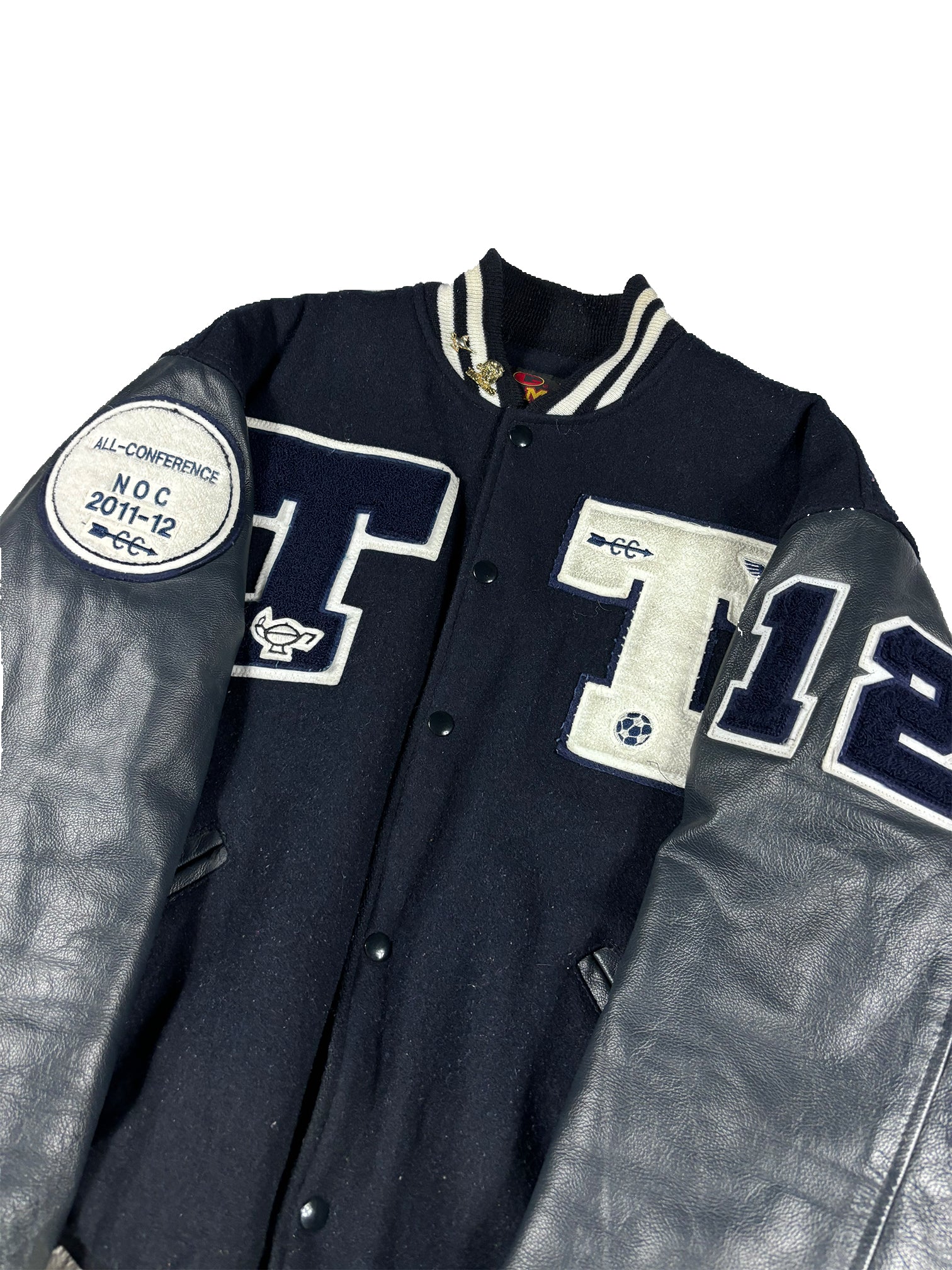 DARK NAVY BLUE TWINSBURG VARSITY JACKET SIZE MEDIUM