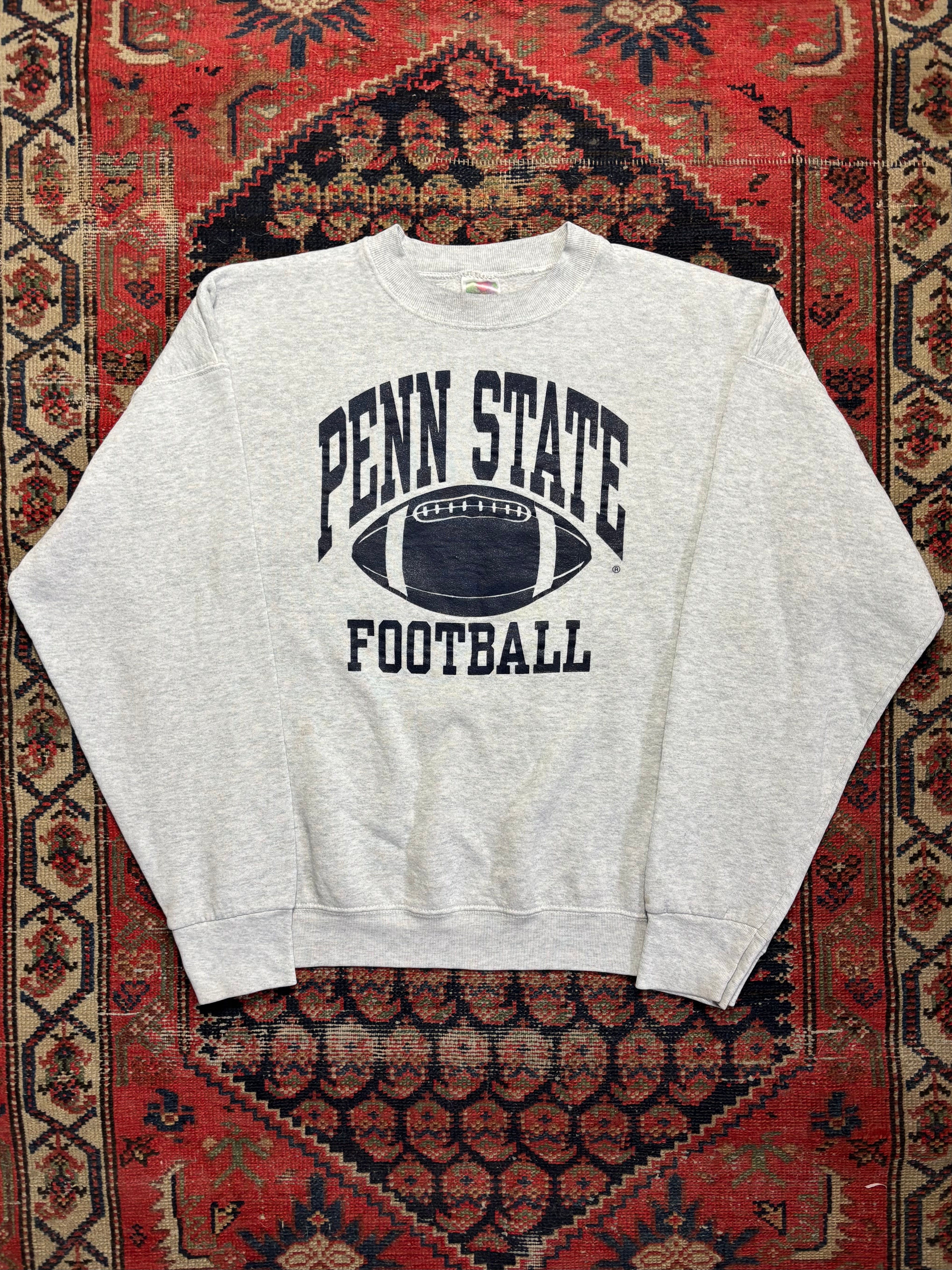 VINTAGE GREY PENN STATE FOOTBALL CREWNECK SIZE XL