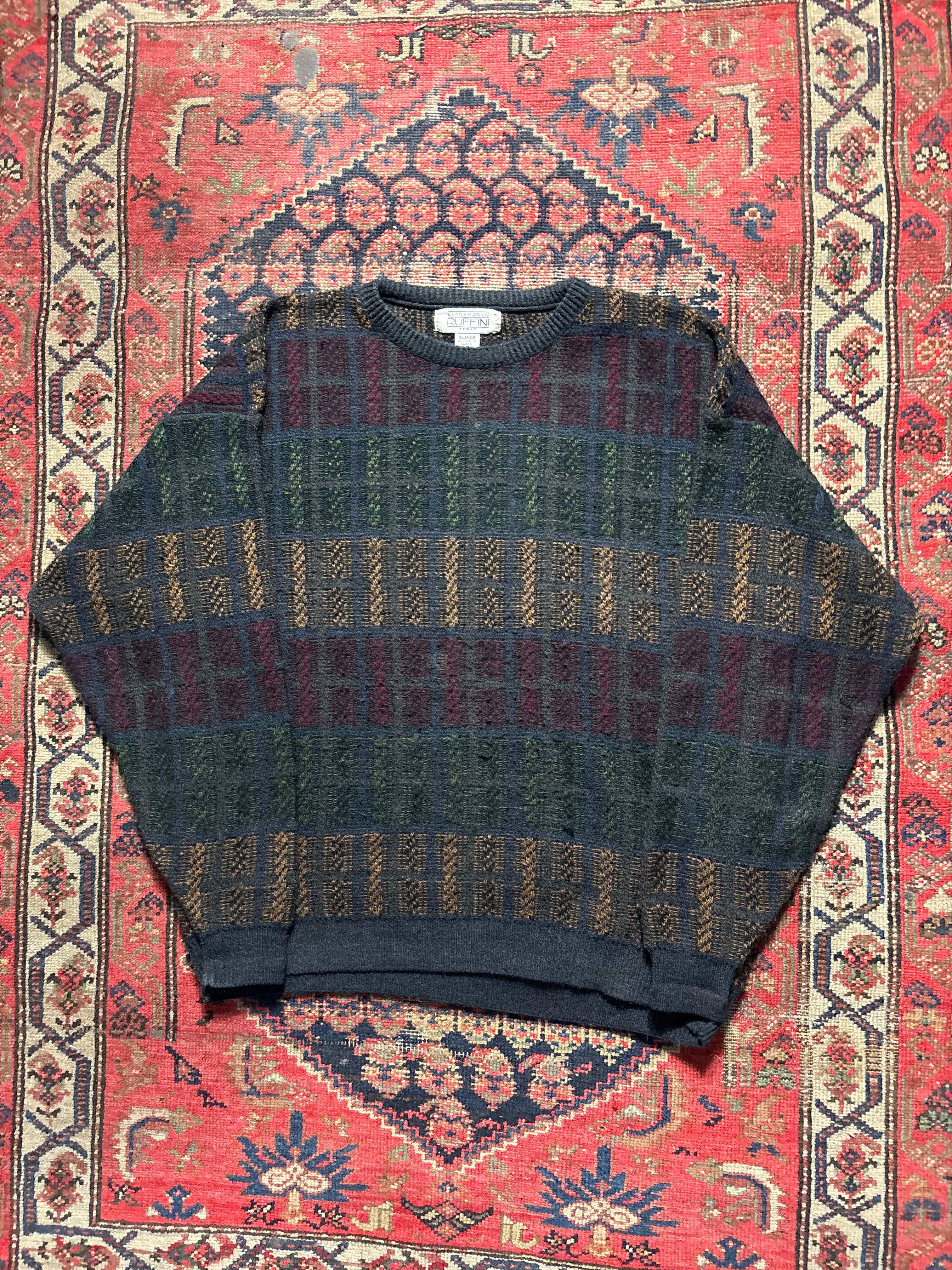 VINTAGE DARK “RUFFINI” KNIT SWEATER SIZE XL