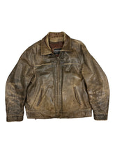 Load image into Gallery viewer, VINTAGE FADED LEATHER WILSON JACKET SIZE LARGE