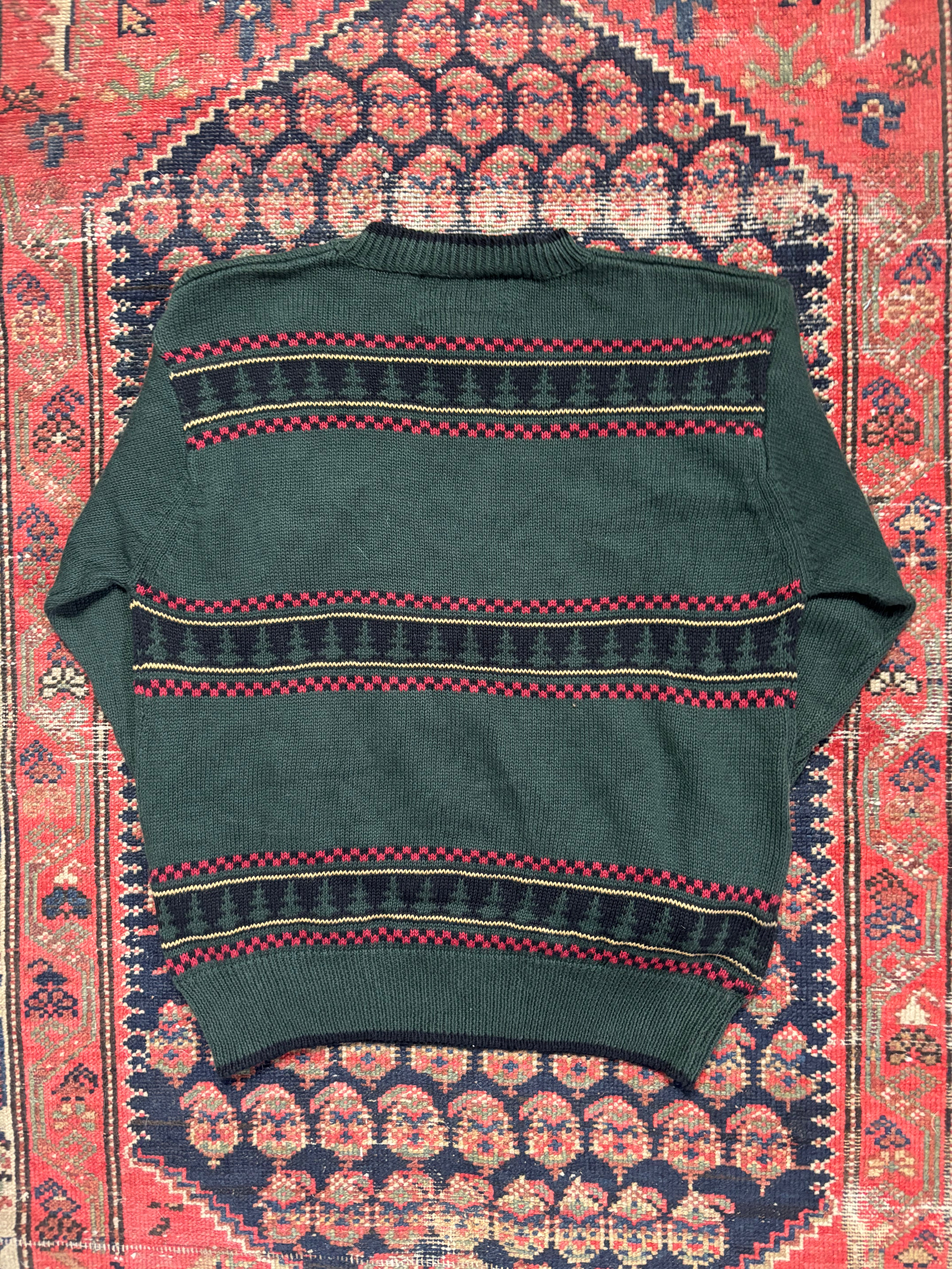 VINTAGE DARK GREEN WOOLRICH SHEEP KNIT SIZE SMALL