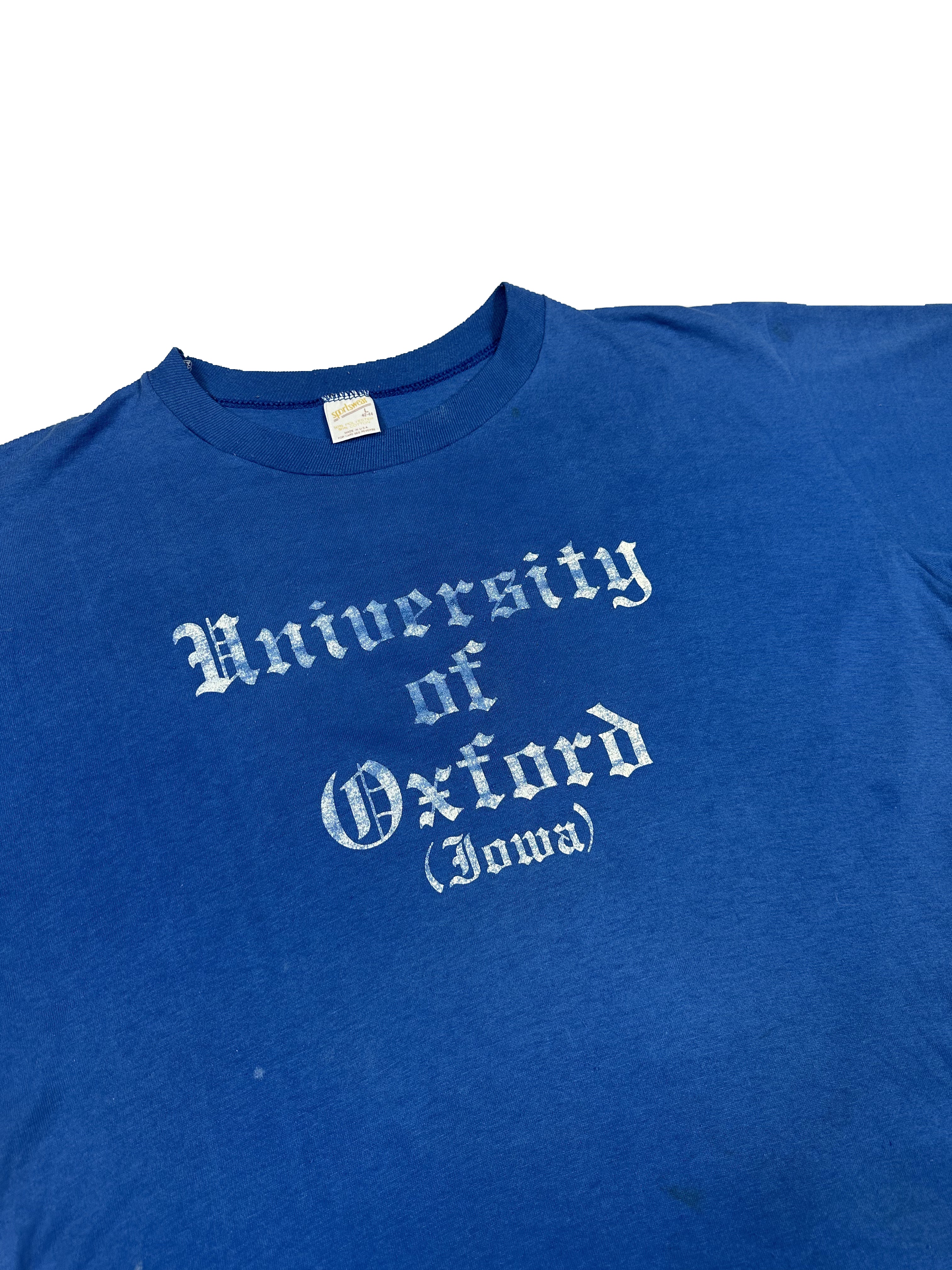 VINTAGE UNIVERSITY OXFORD T SHIRT SIZE MEDIUM
