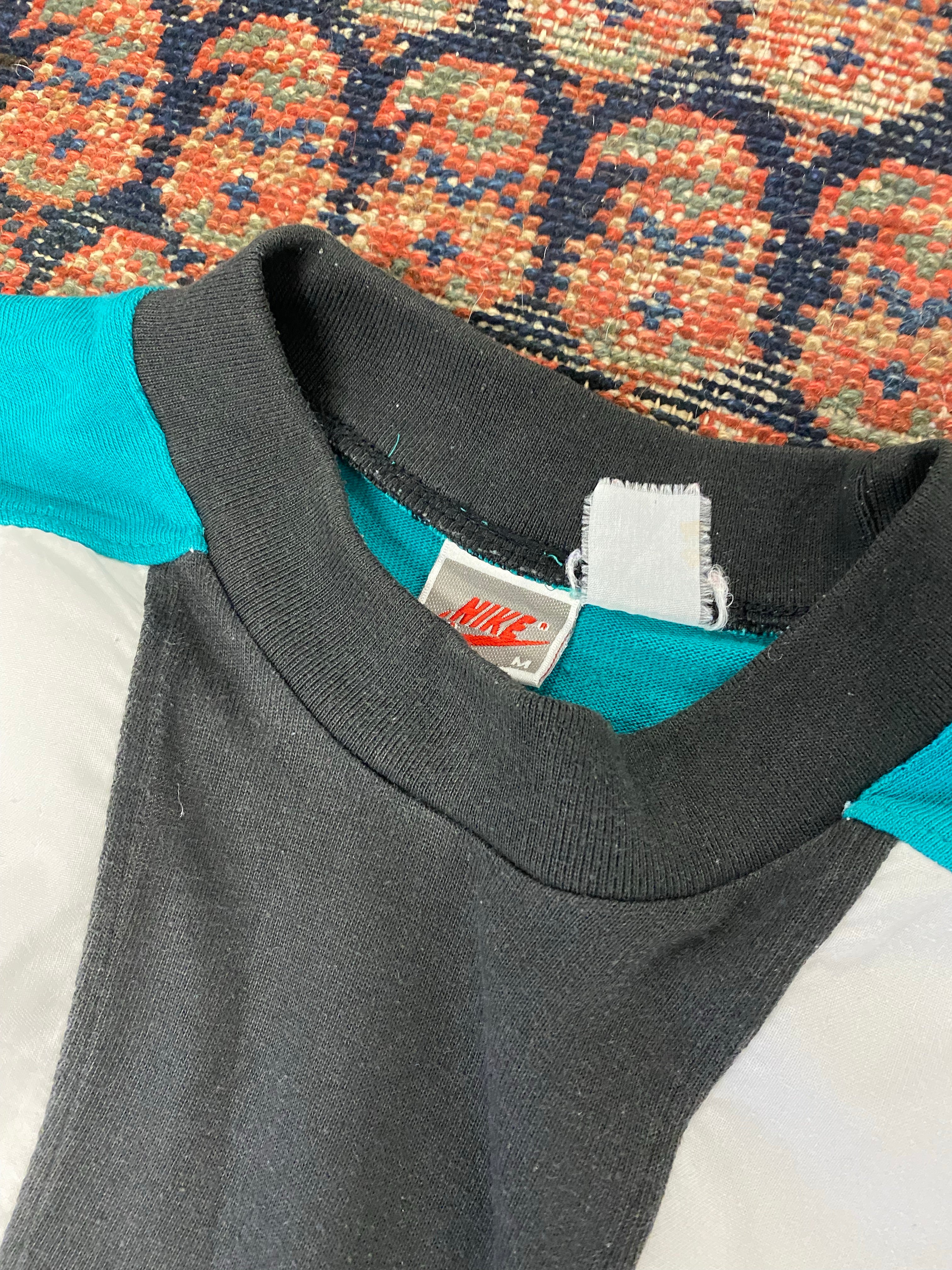 90s Nike Pro Club Colour Blocked Crewneck - M