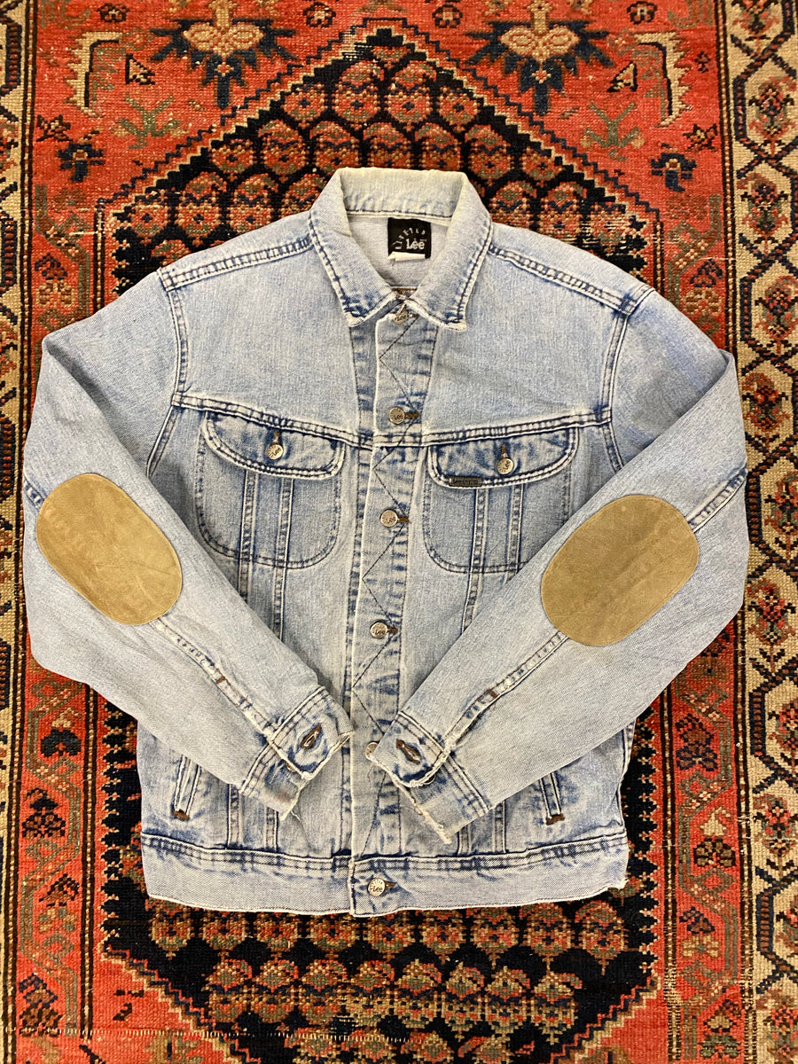 Jean jacket deals elbow patches