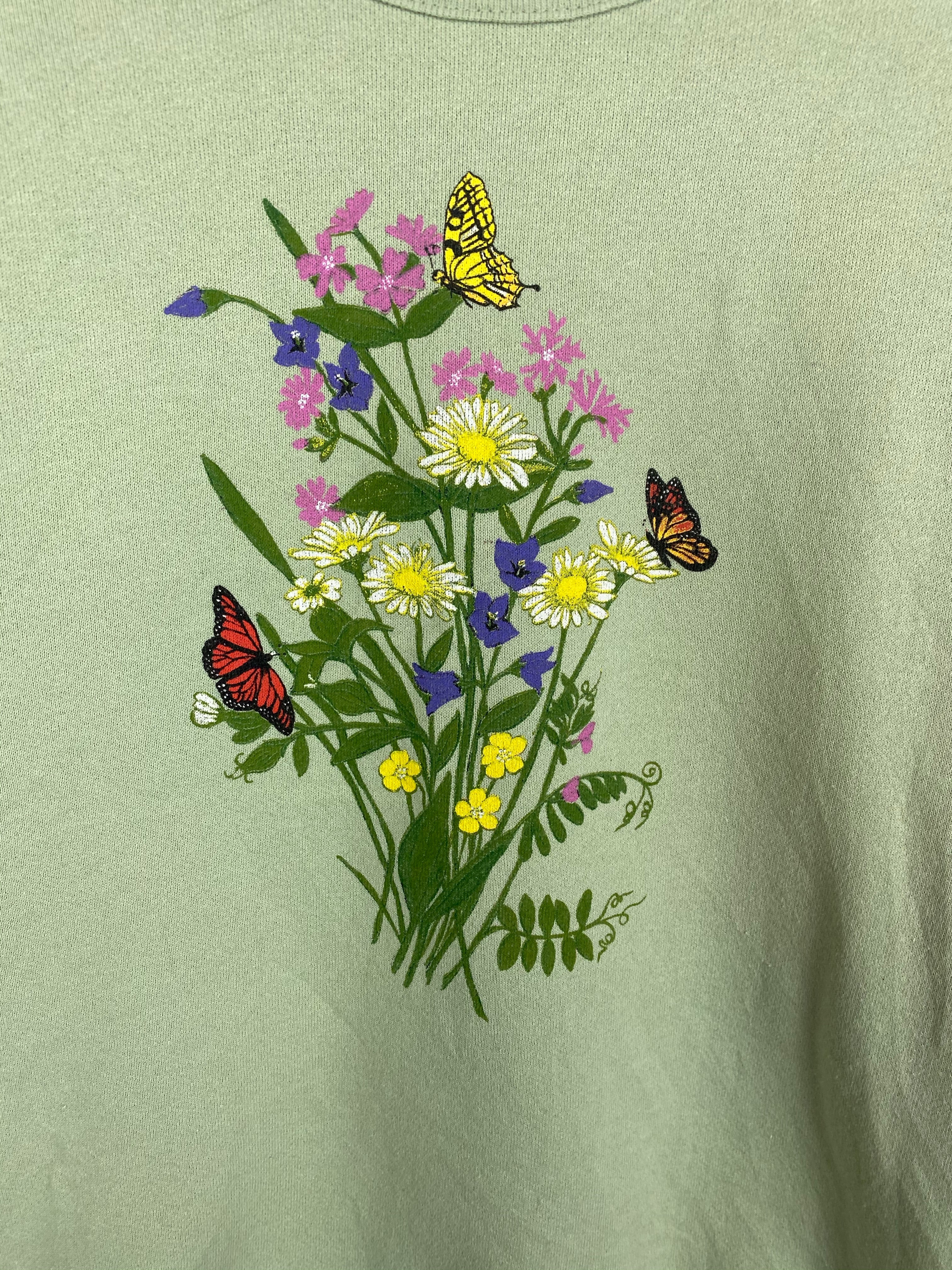 90s butterfly crewneck t shirt