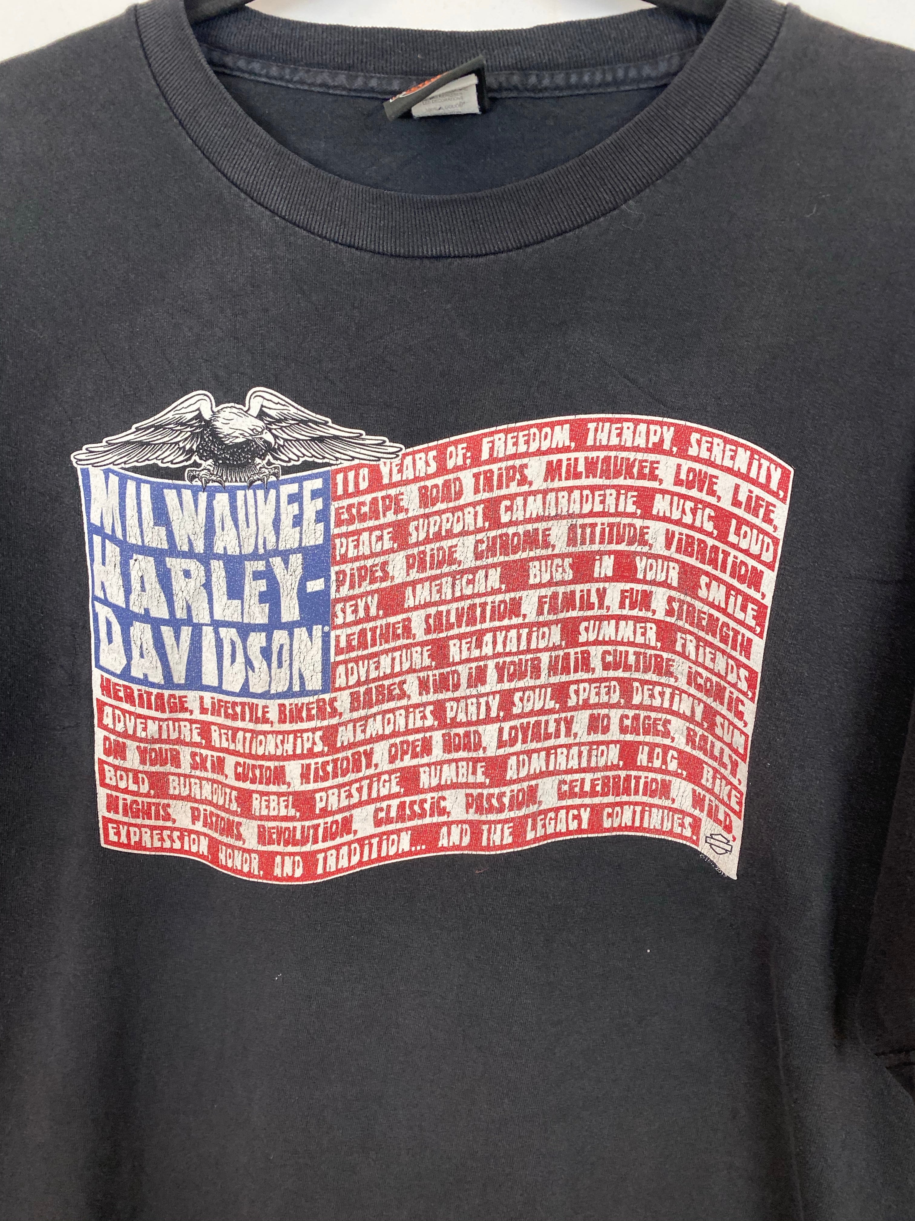 Vintage Front and Back Harley Davidson T Shirt - XL