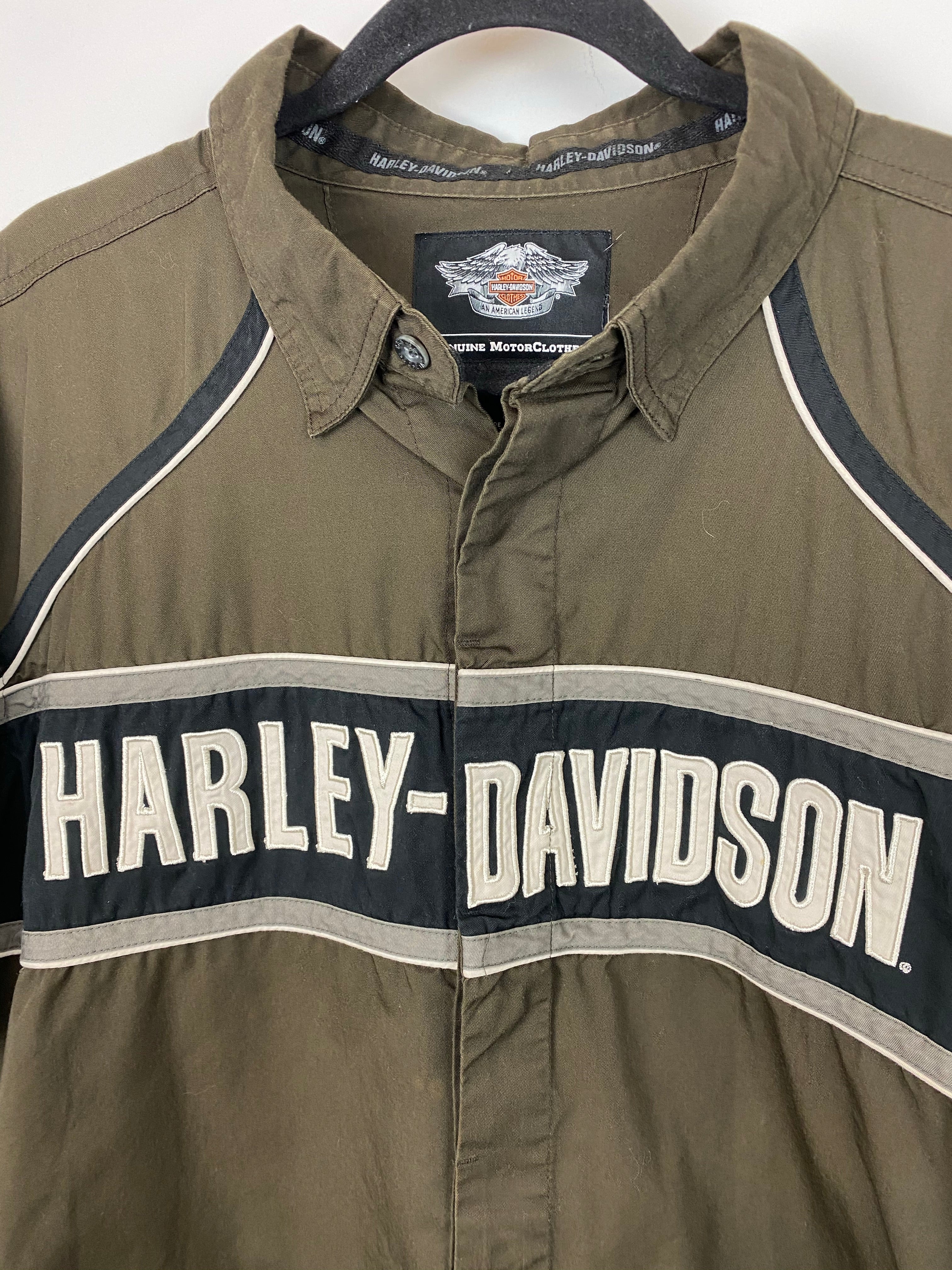 90s Harley Davidson short sleeve button up - L/XL