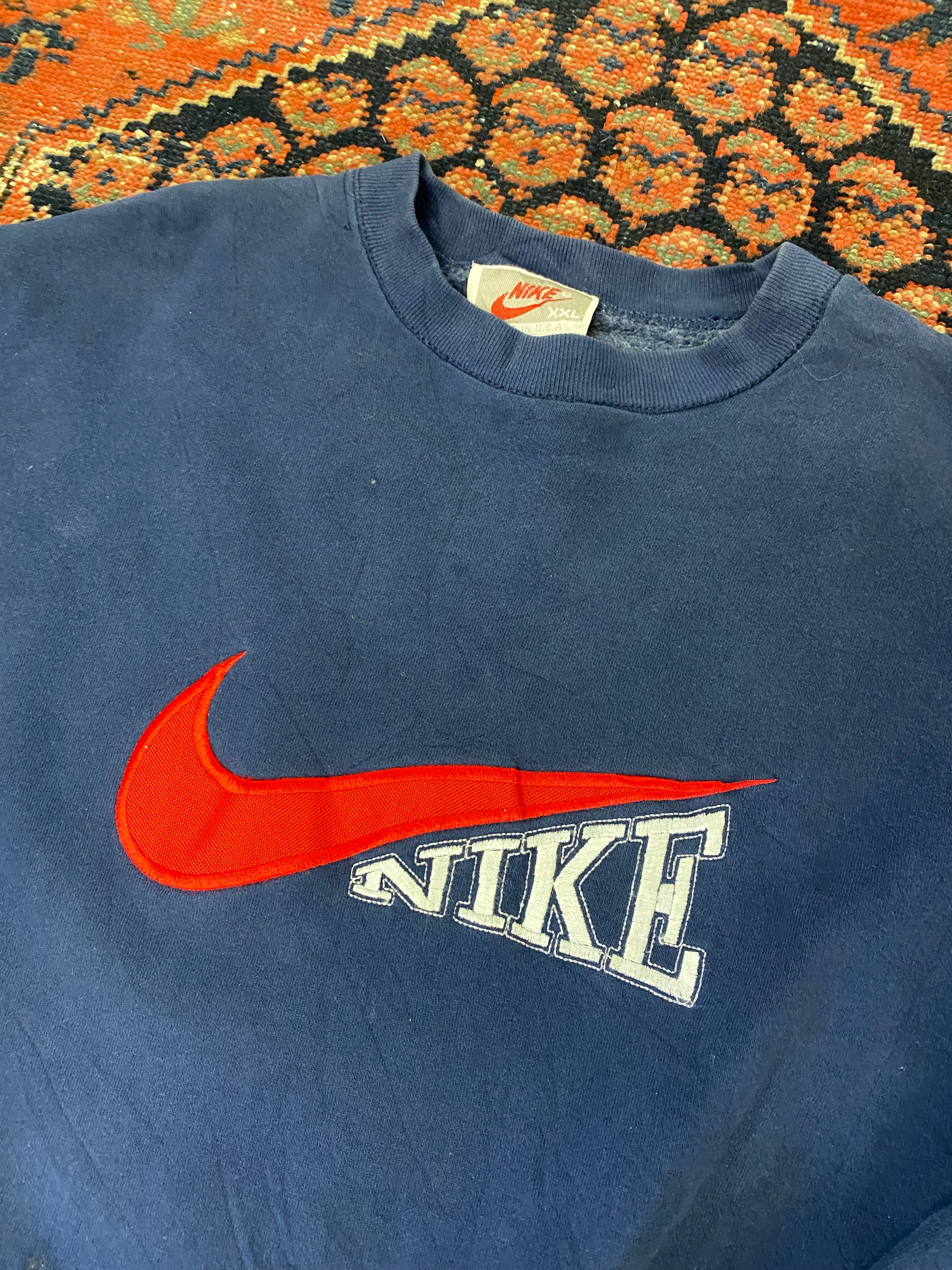 90s Embroidered Nike Crewneck - XL