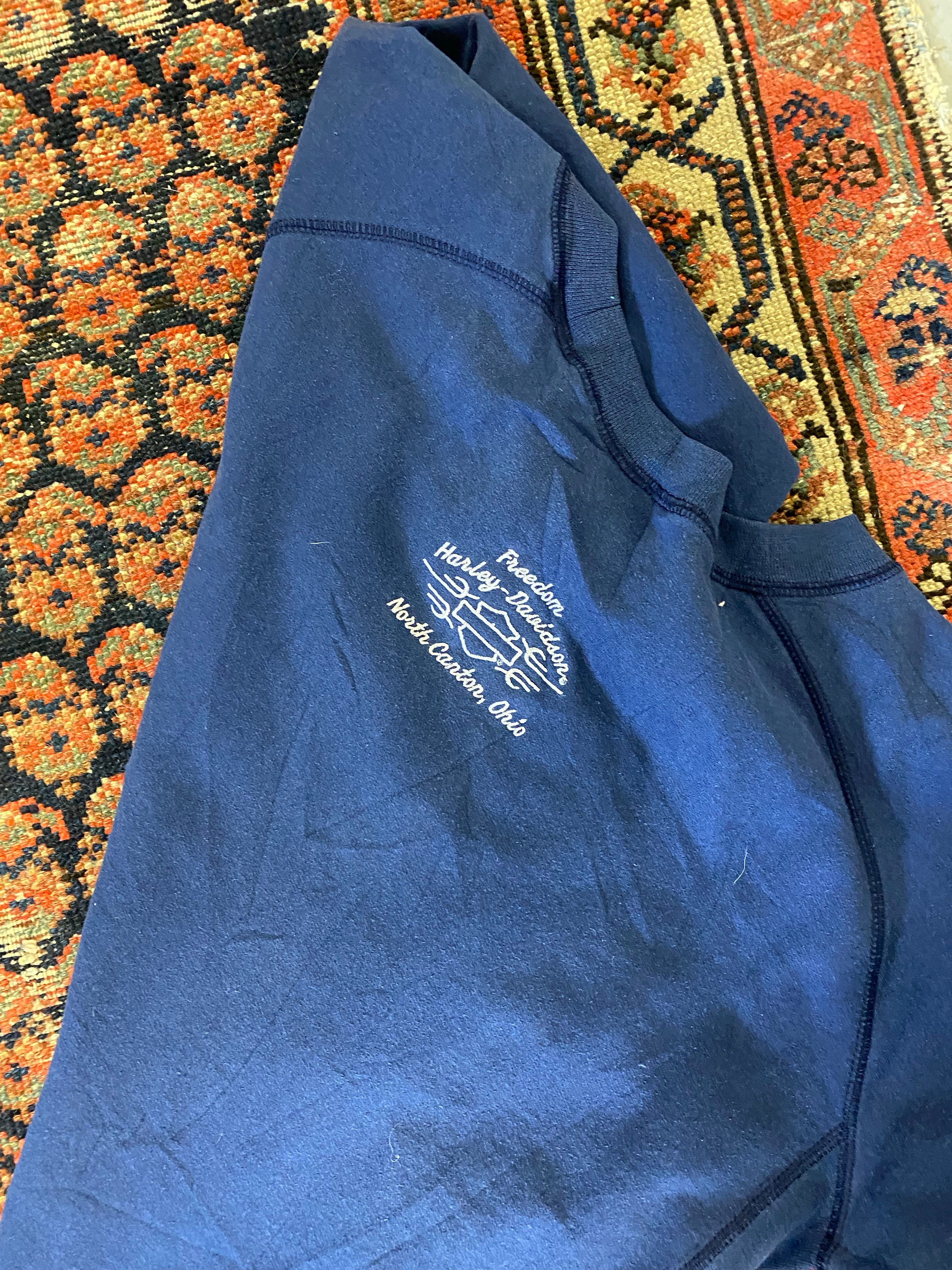 90s Embroidered Harley Davidson Crewneck - M