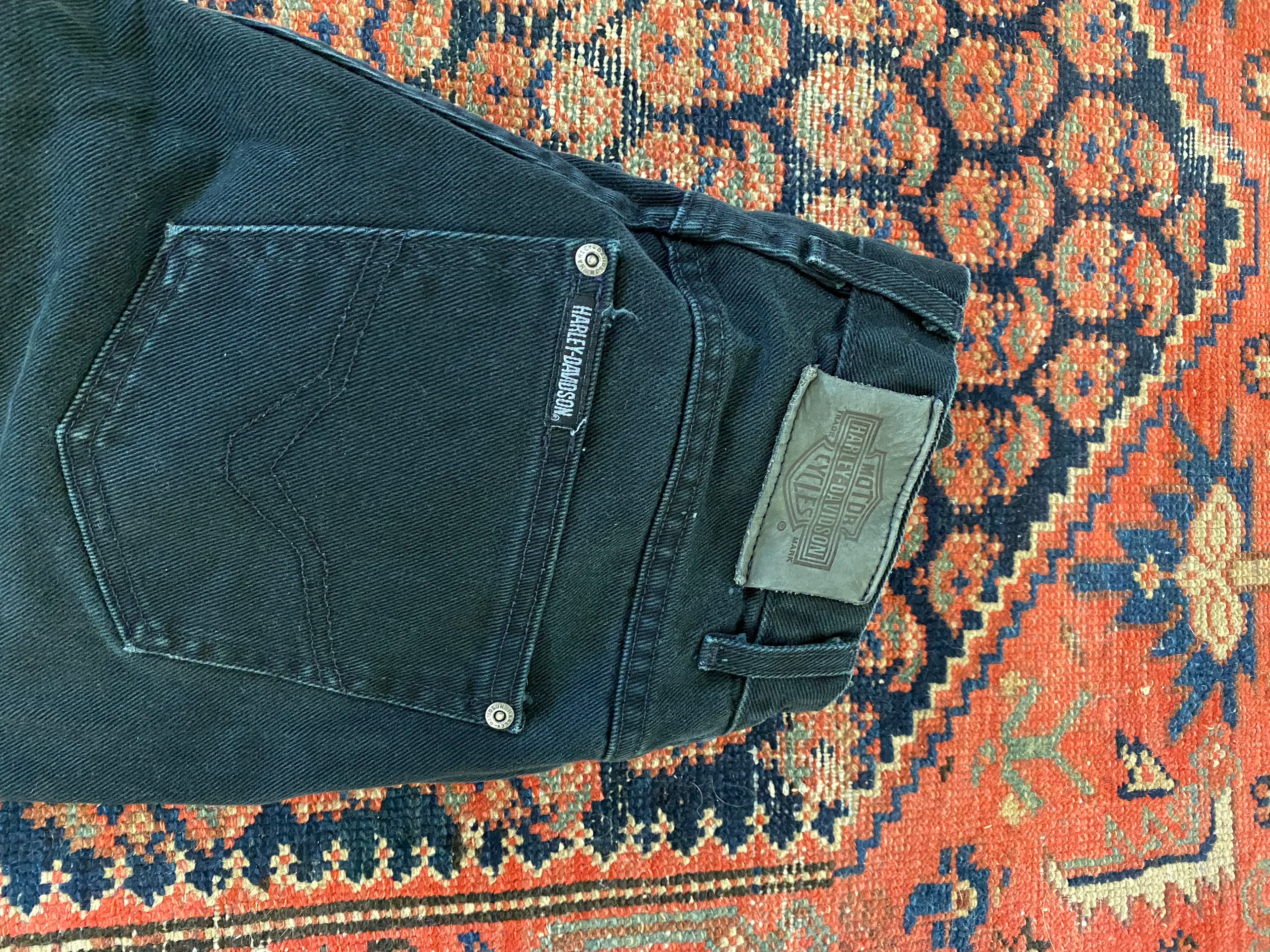 90s High Waited Harley Davidson Denim Jeans - 27in