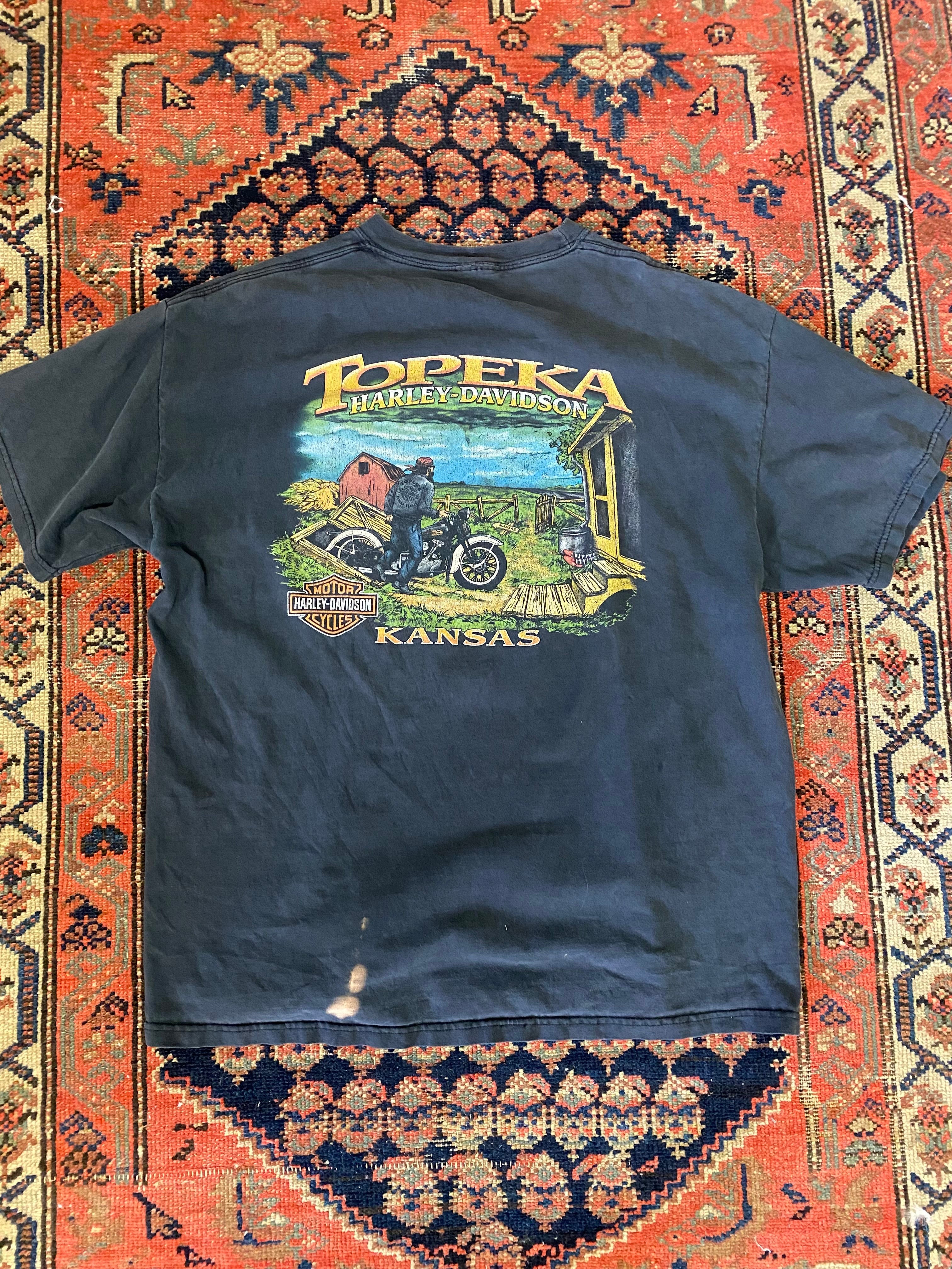 90s Front And Back Harley Davidson Crewneck - L