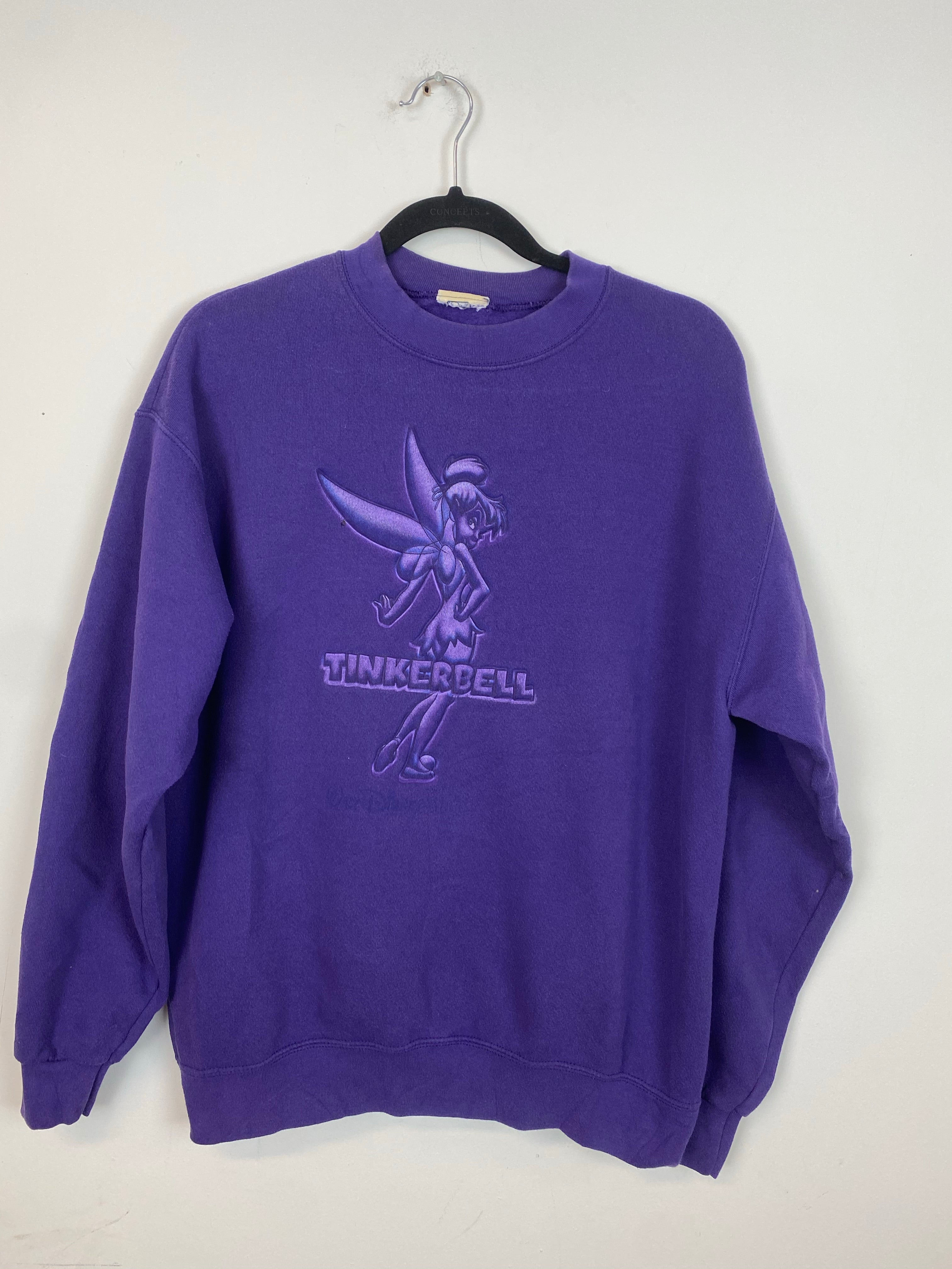 90s tinker bell crewneck - XS/S