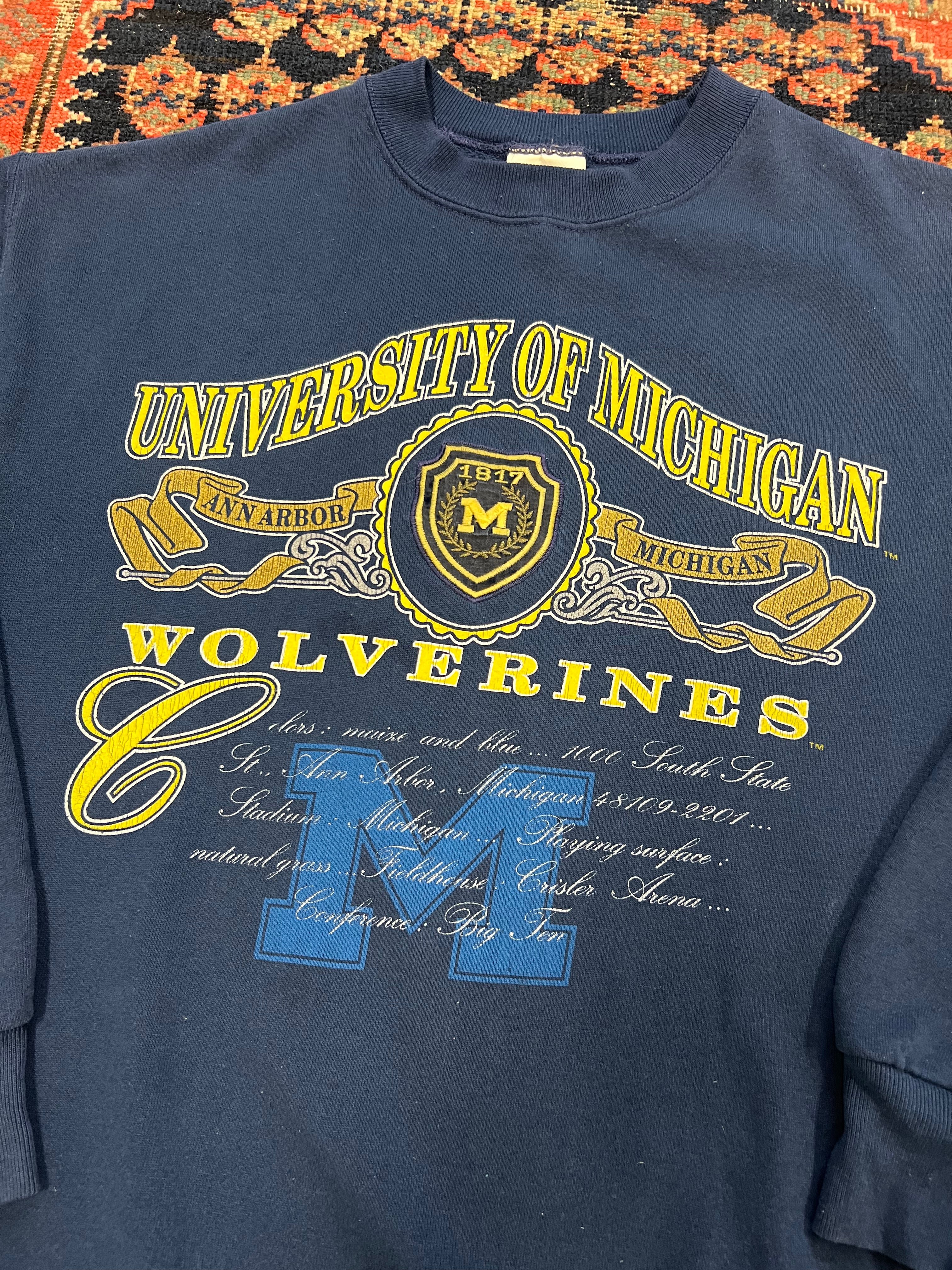 VINTAGE UNIVERSITY OF MICHIGAN CREWNECK - MEDIUM