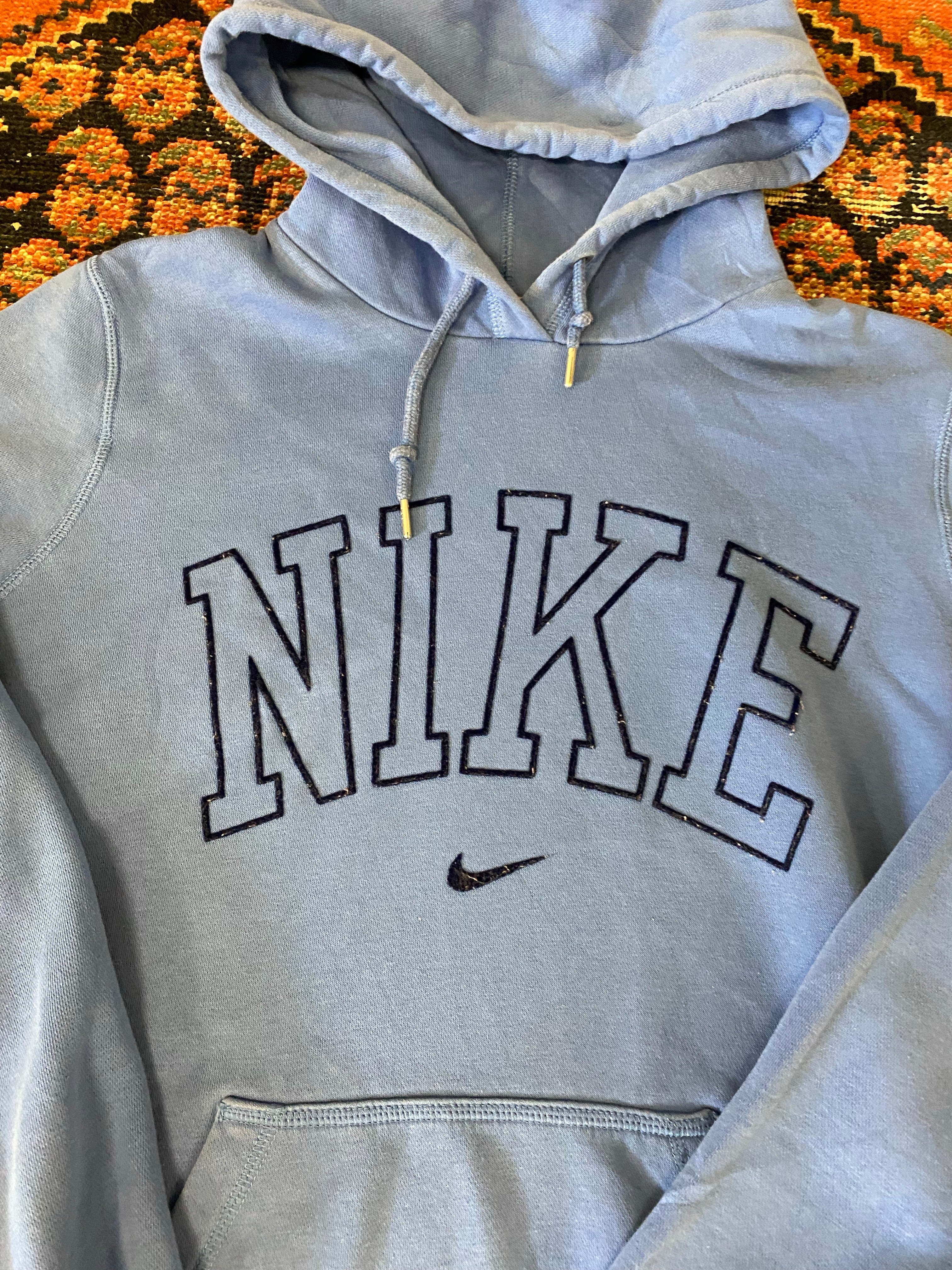 Vintage UNC Blue Nike Hoodie - S
