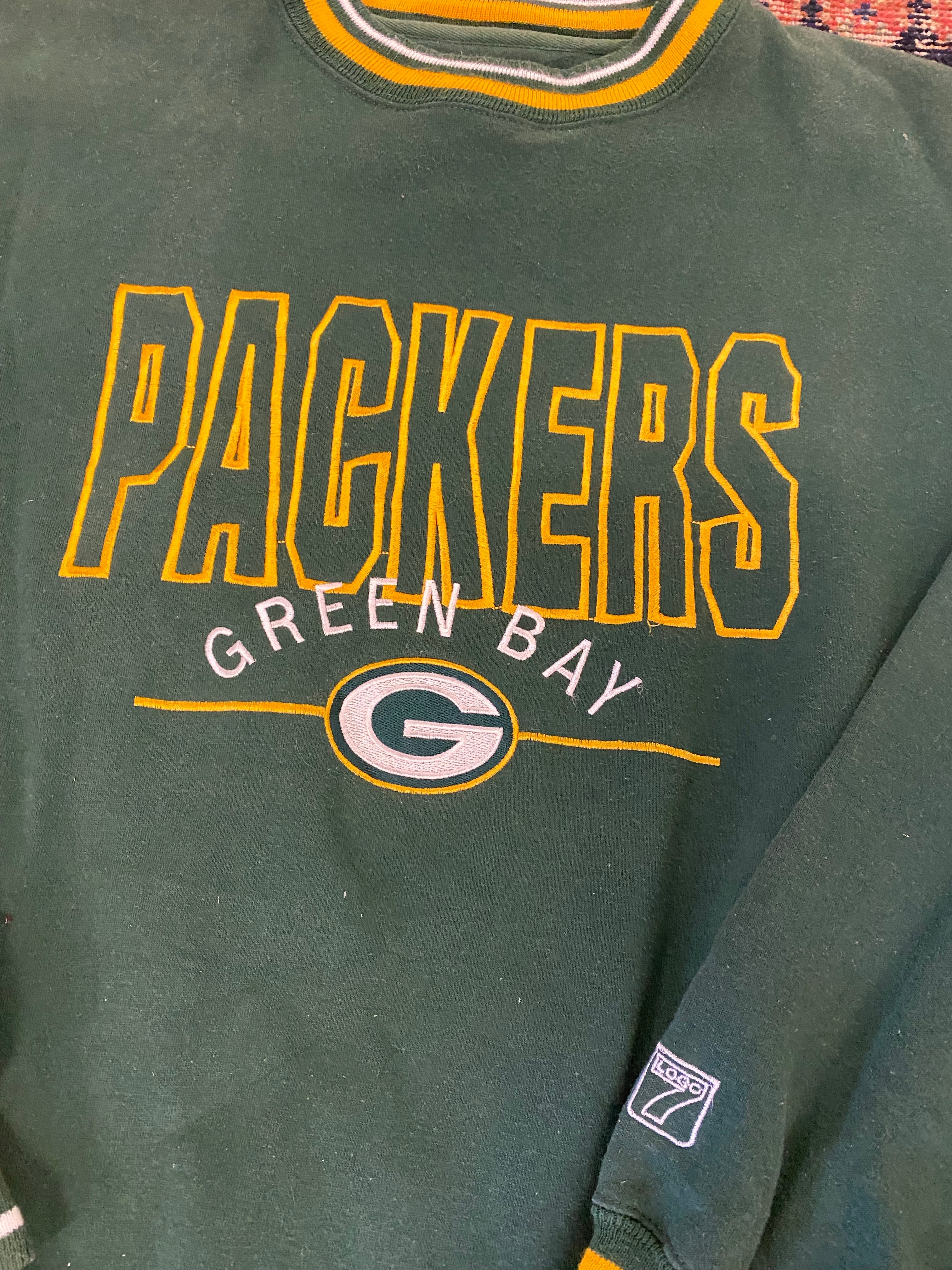 Vintage Logo 7 Packers Crewneck - L