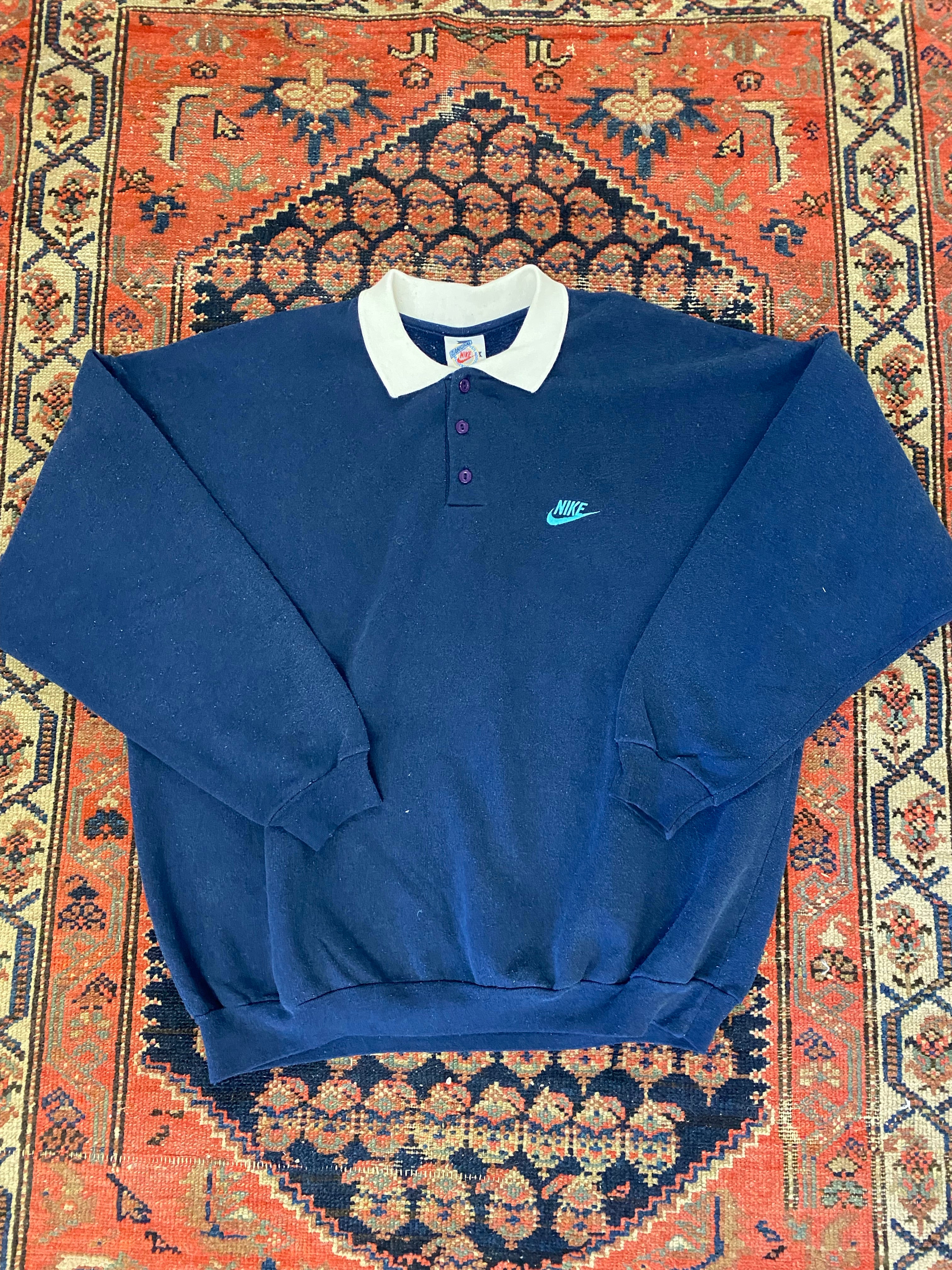 90s Nike Rugby Polo - L