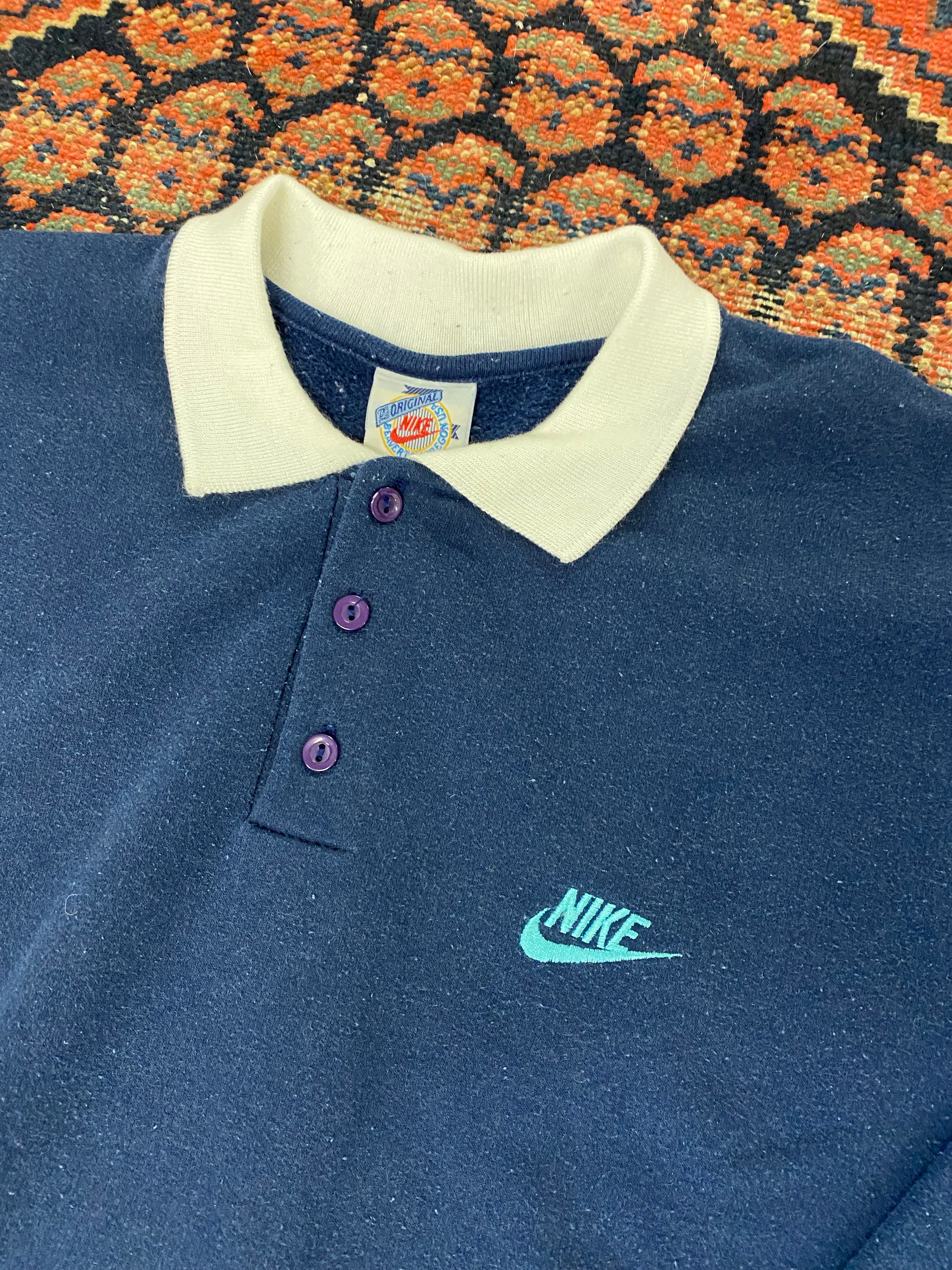 90s Nike Rugby Polo - L