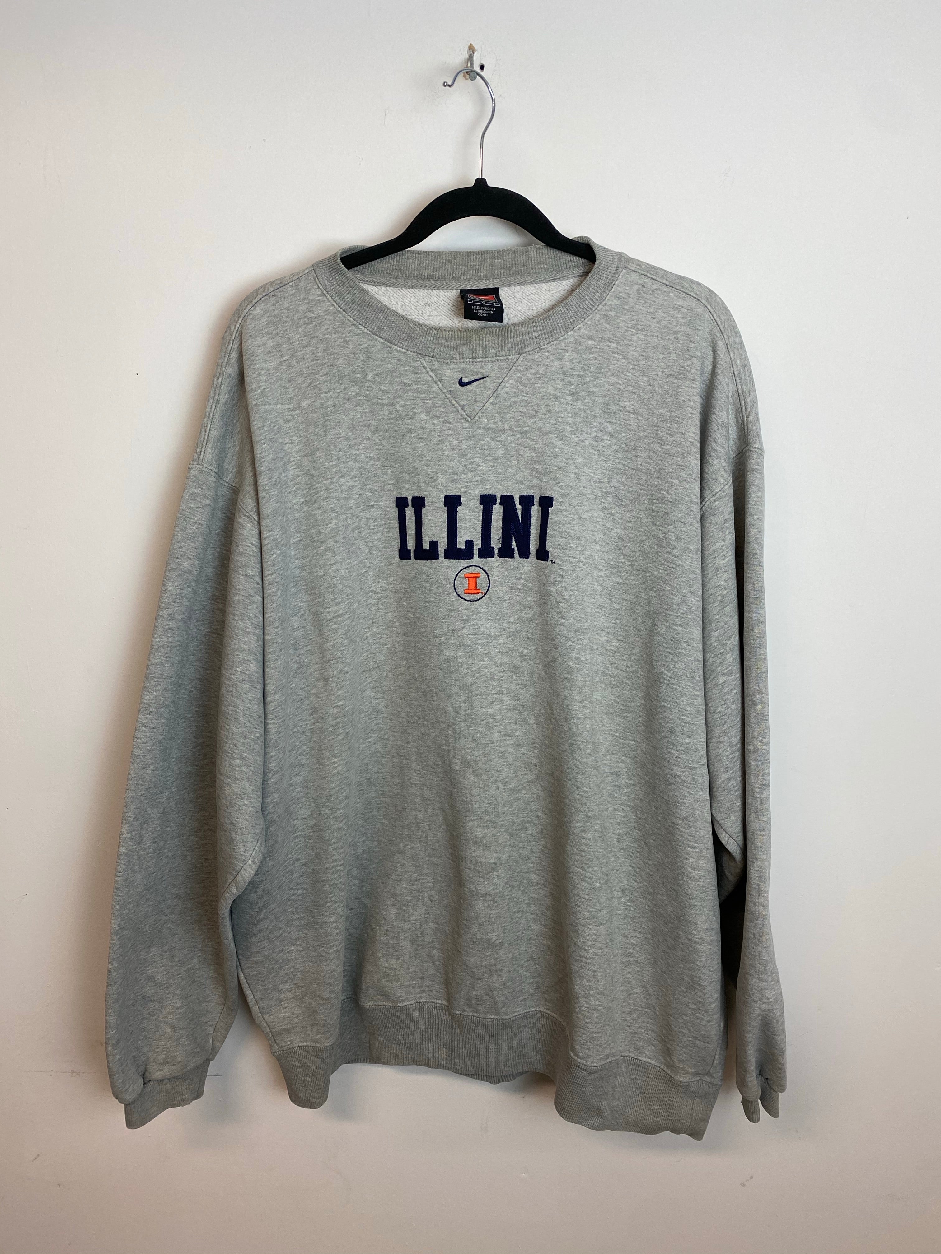 Vintage Illini Nike Crewneck - L