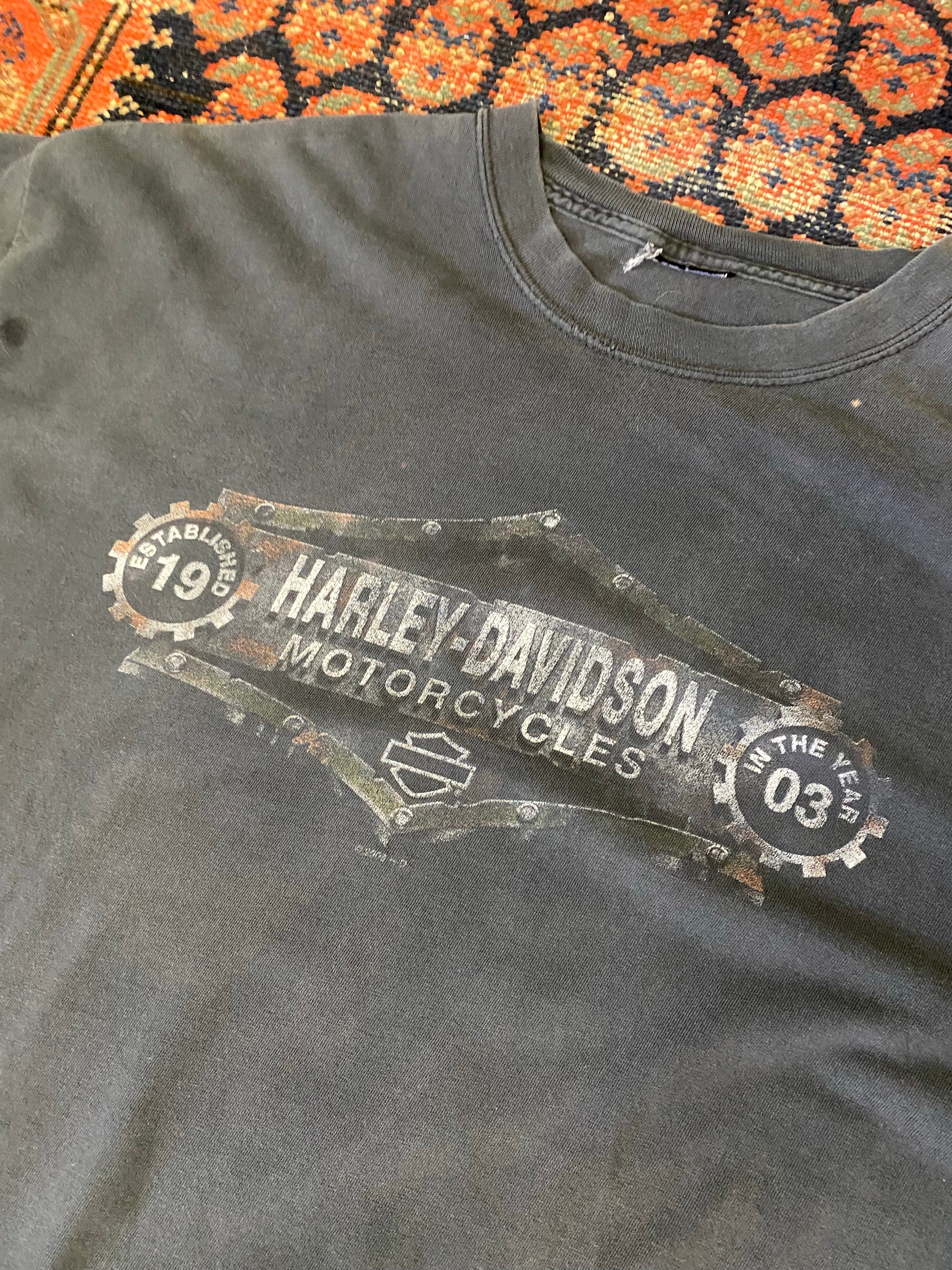 90s Front And Back Harley Davidson Crewneck - L