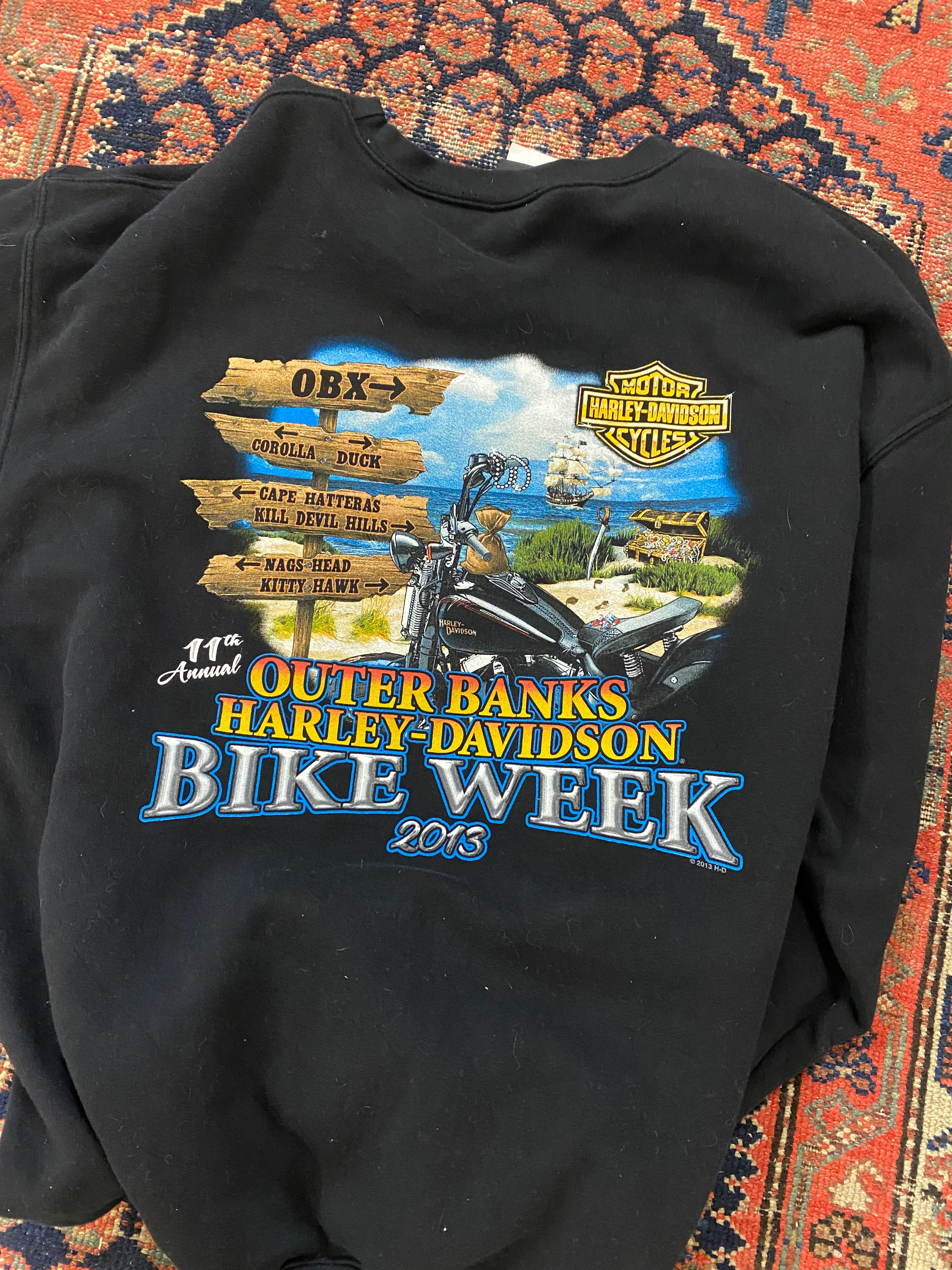 2010 Harley Davidson Front And Back Crewneck - XXL