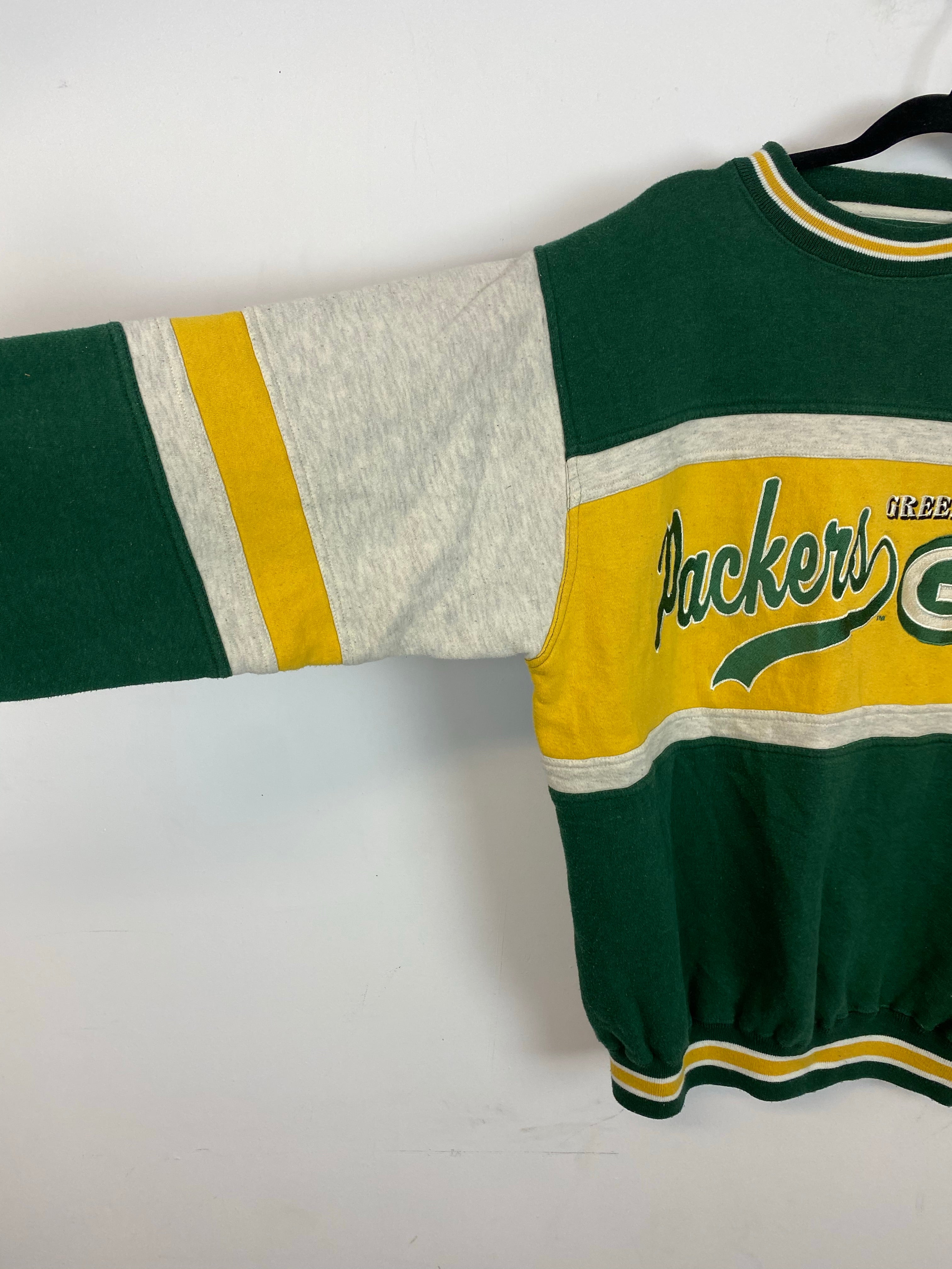 90s colour-blocked Green Bay Packers crewneck - M