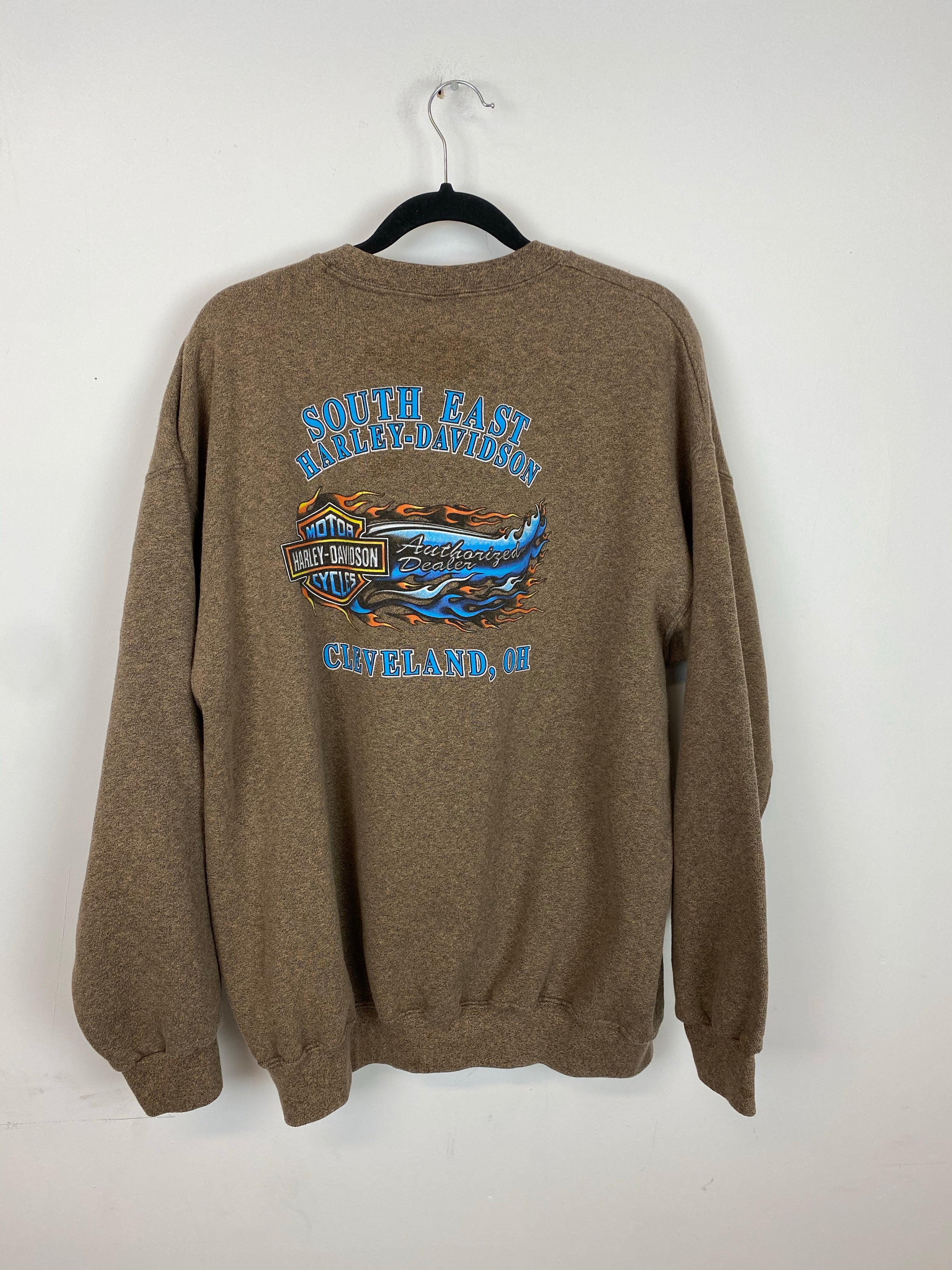 90s Front and back Harley Davidson crewneck - L