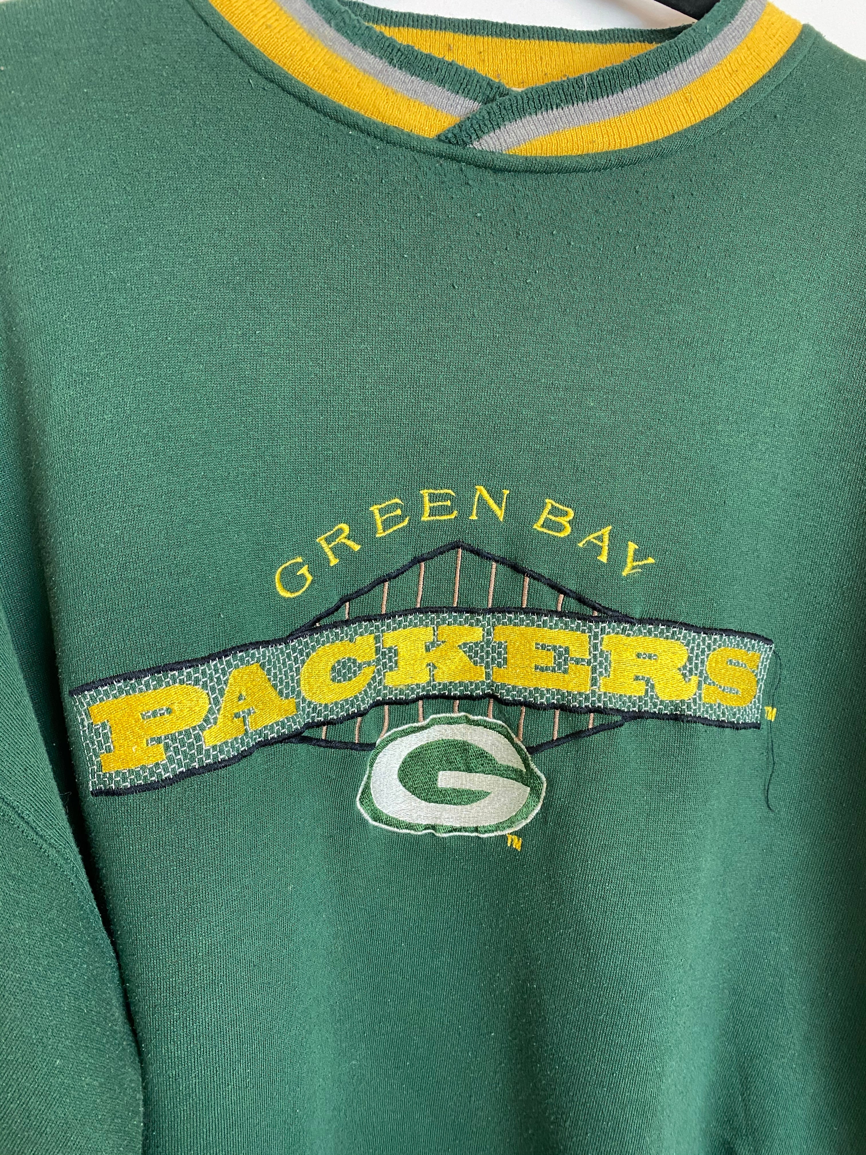 Vintage Embroidered Green Bay Packers Crewneck - XL