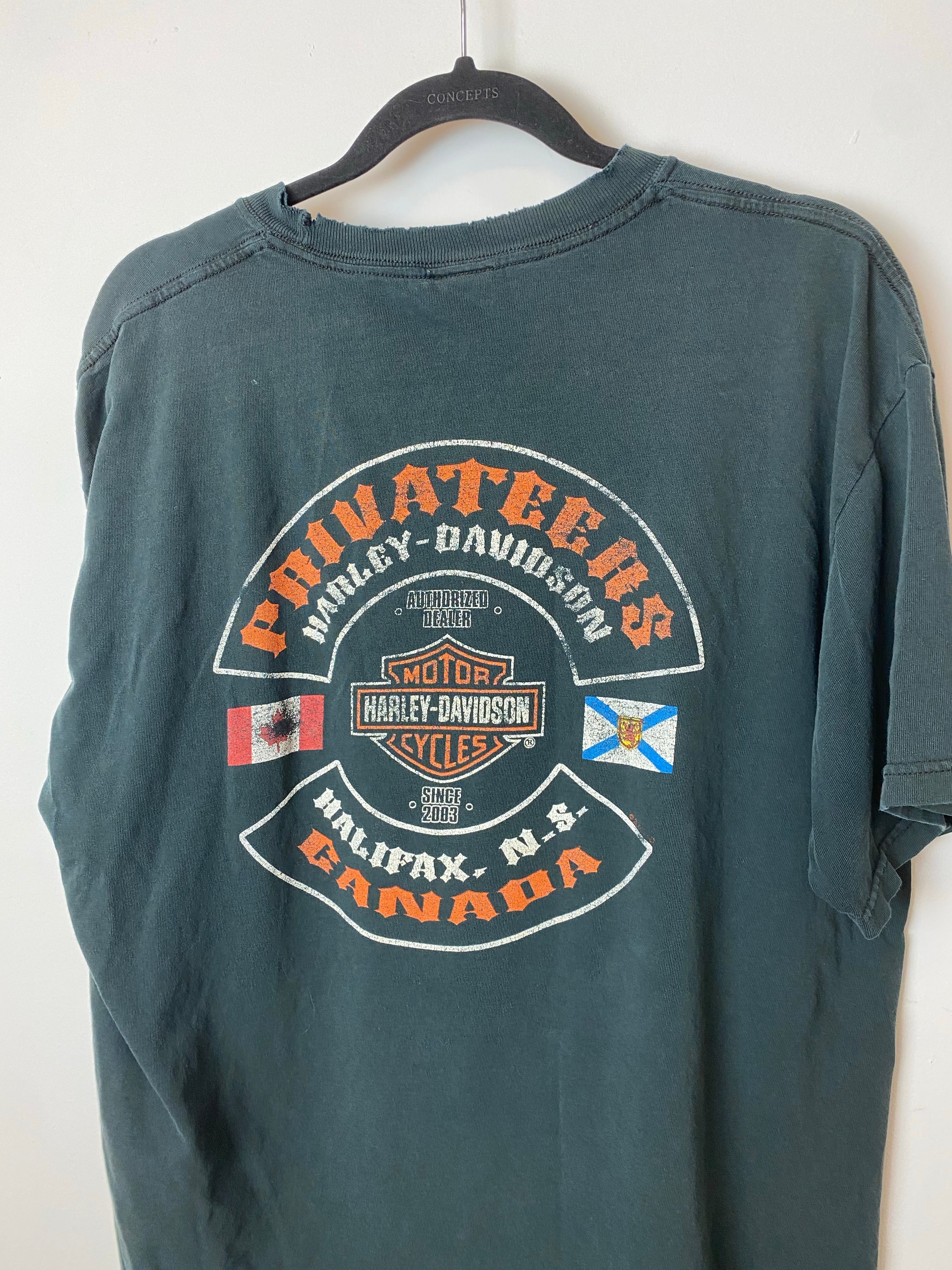 90s Front And Back Harley Davidson T Shirt - M