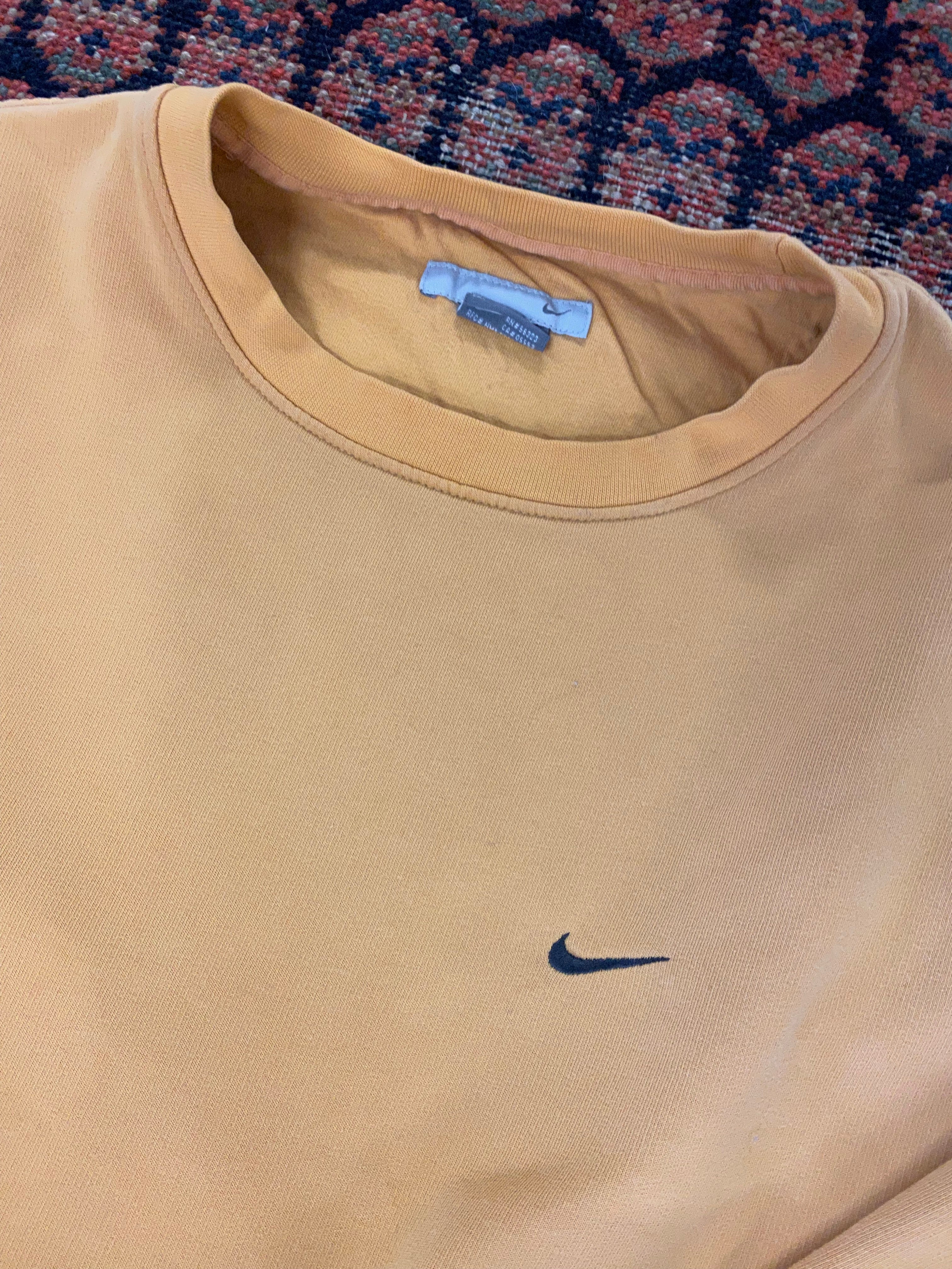 2000s Mustard Nike Check Crewneck - L