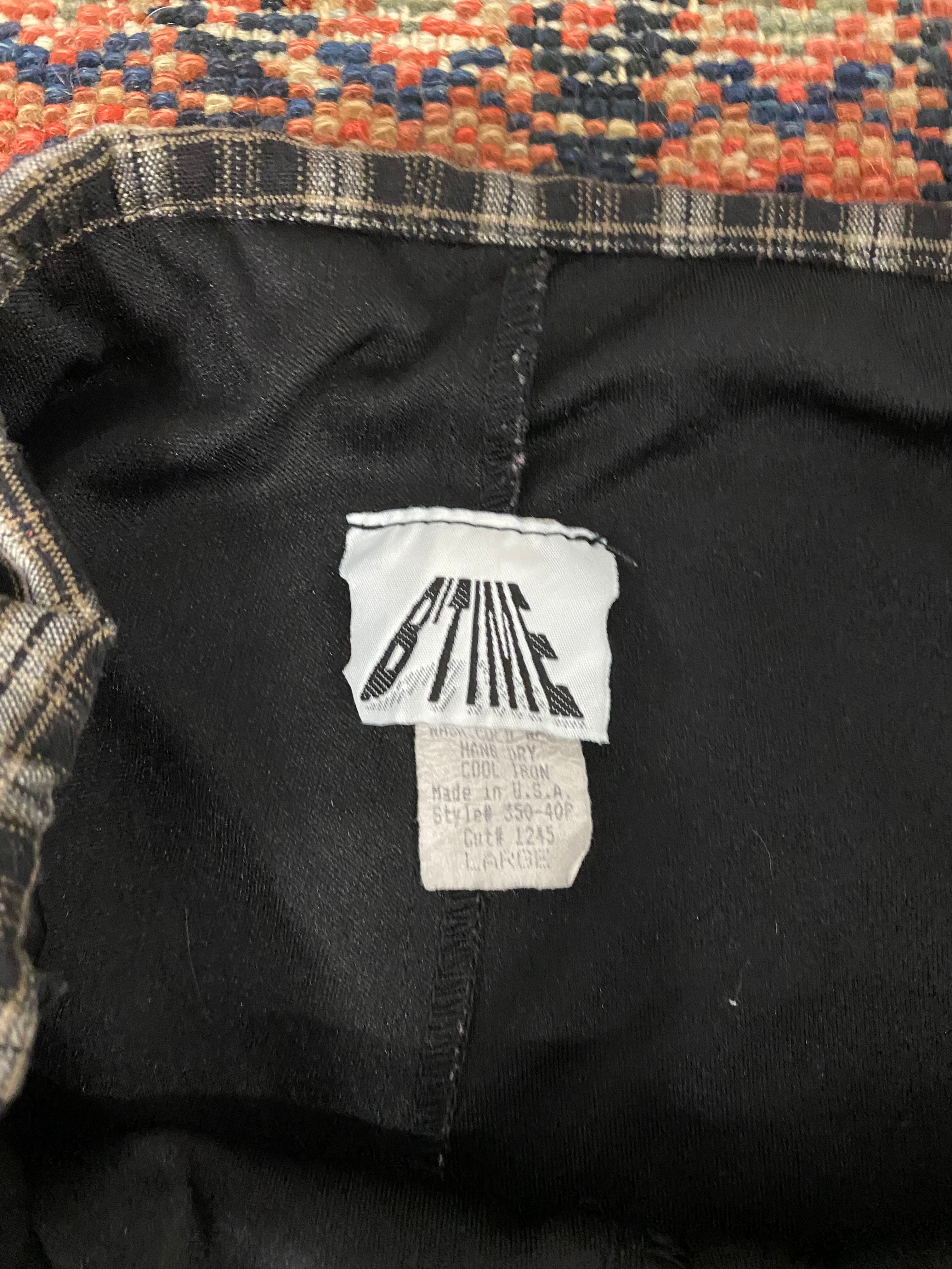 Vintage Plaid Mini Skirt - 28in