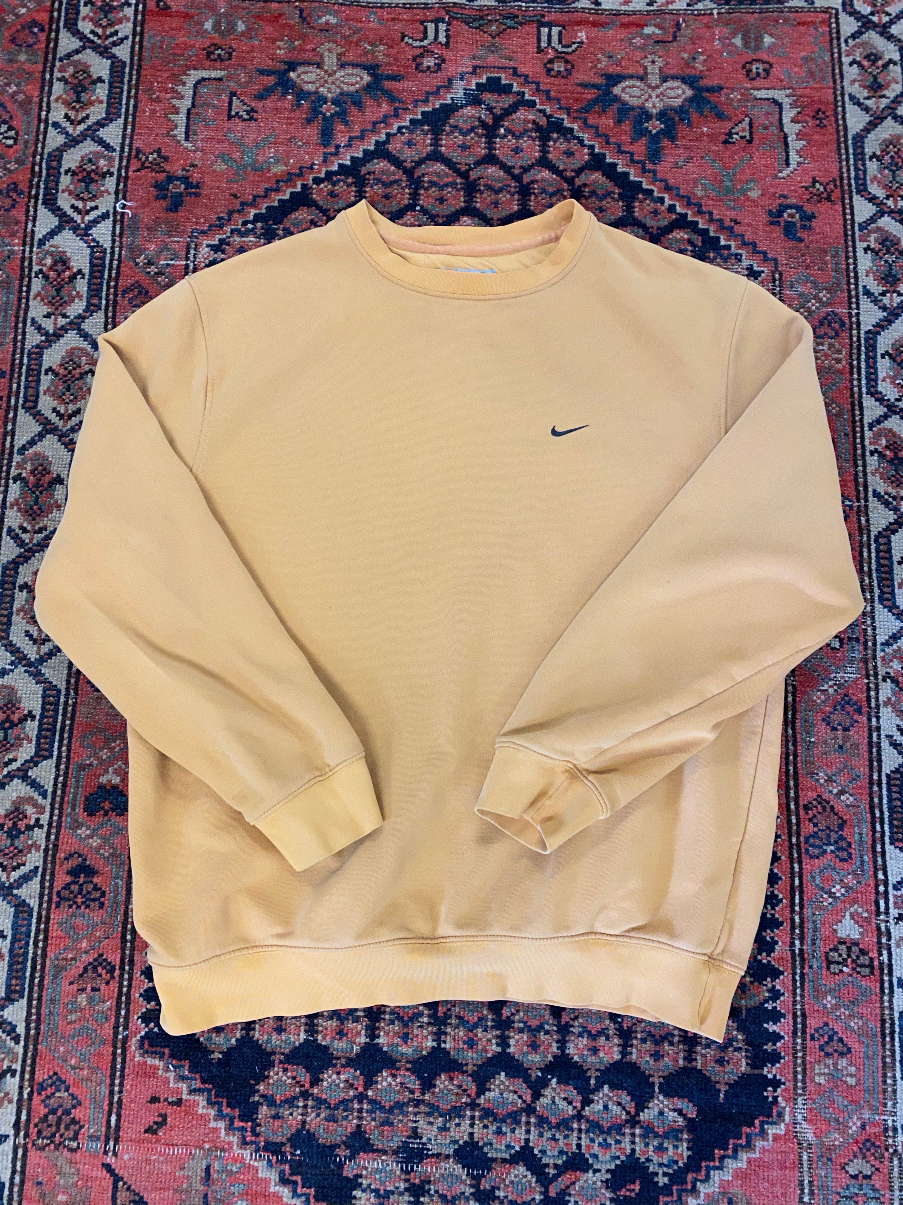 2000s Mustard Nike Check Crewneck - L