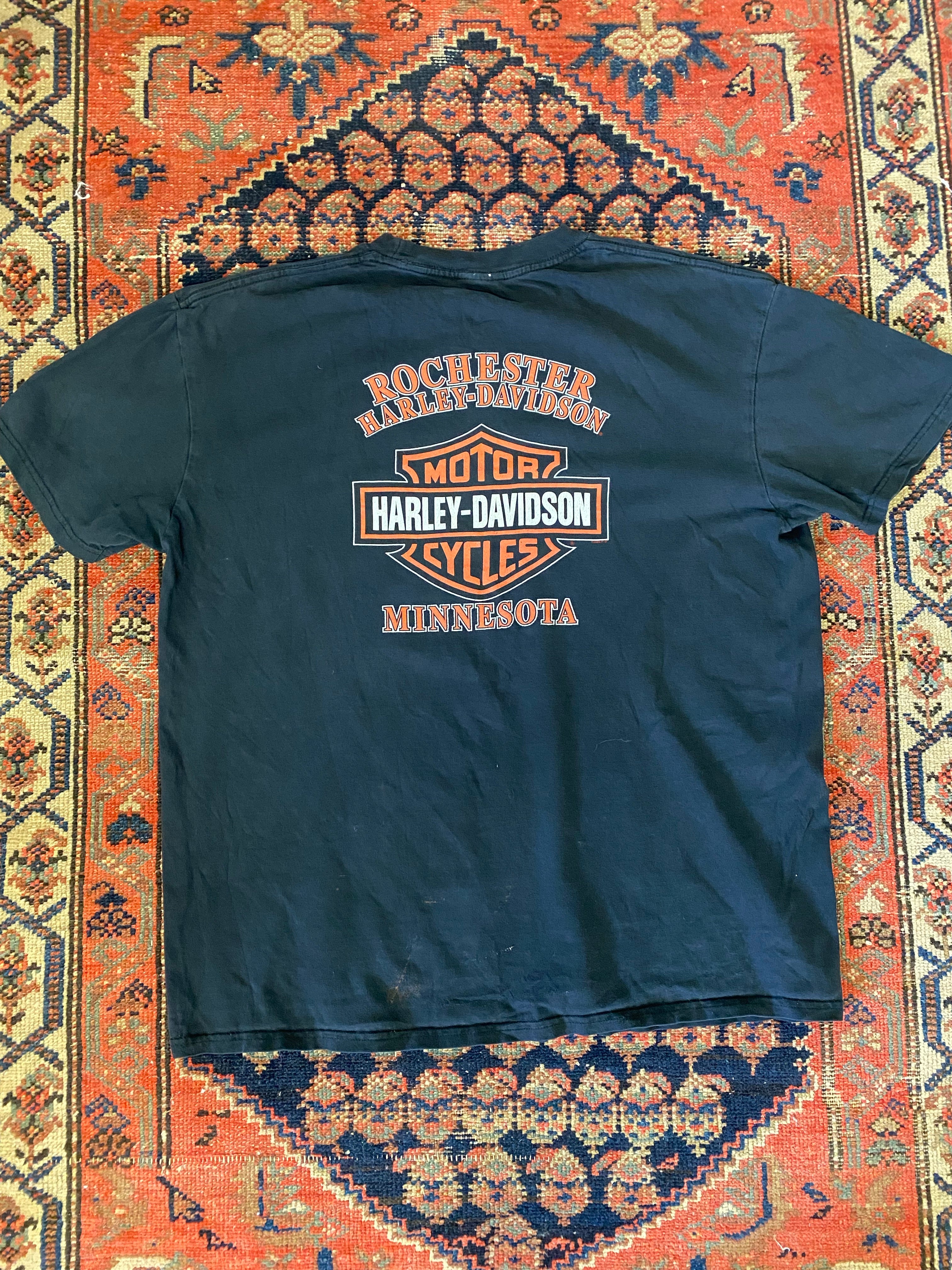 Vintage Front And Back Harley Davidson T Shirt - M