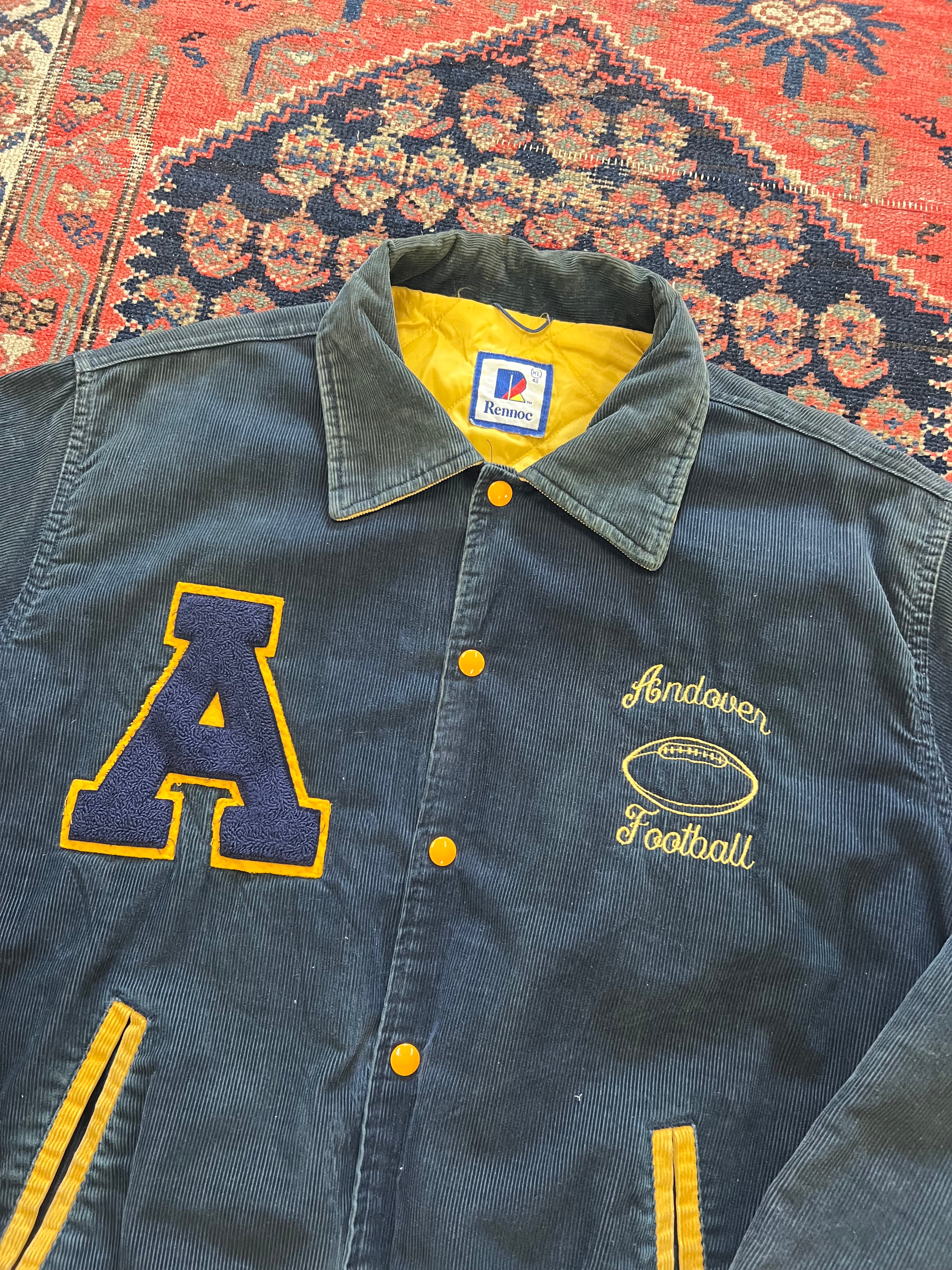 VINTAGE CORDUROY VARSITY JACKET - MEDIUM