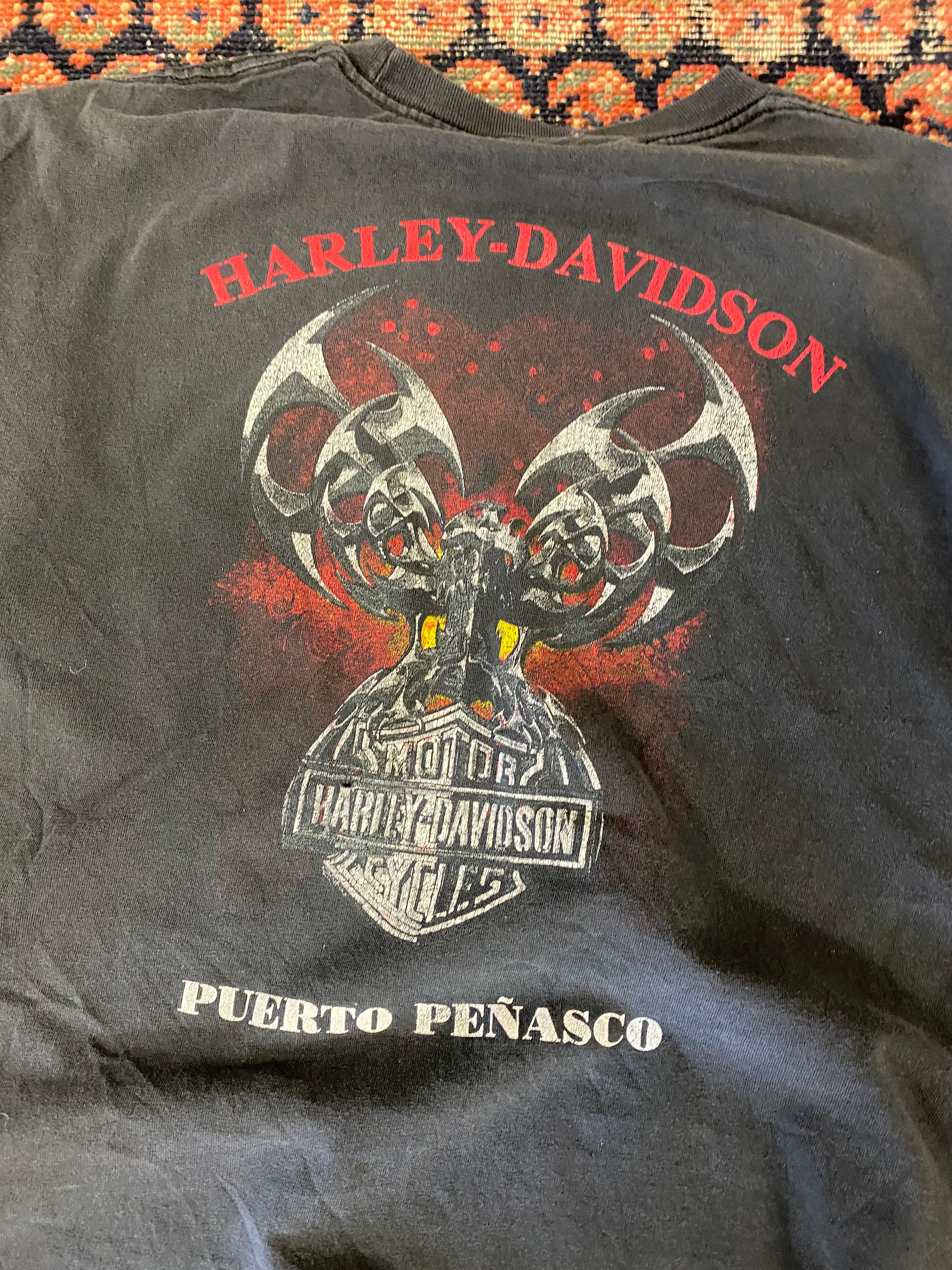 Vintage Front And Back Harley Davidson T Shirt - L