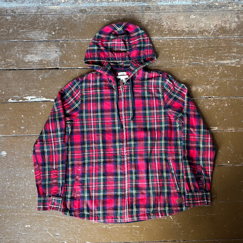 Vintage LL Bean Plaid Zip-Up Size - Medium