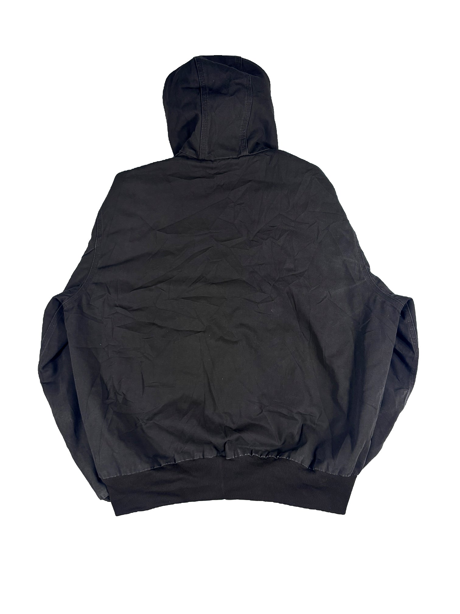 VINTAGE BROWN CARHARTT HOODED WORK JACKET SIZE LARGE